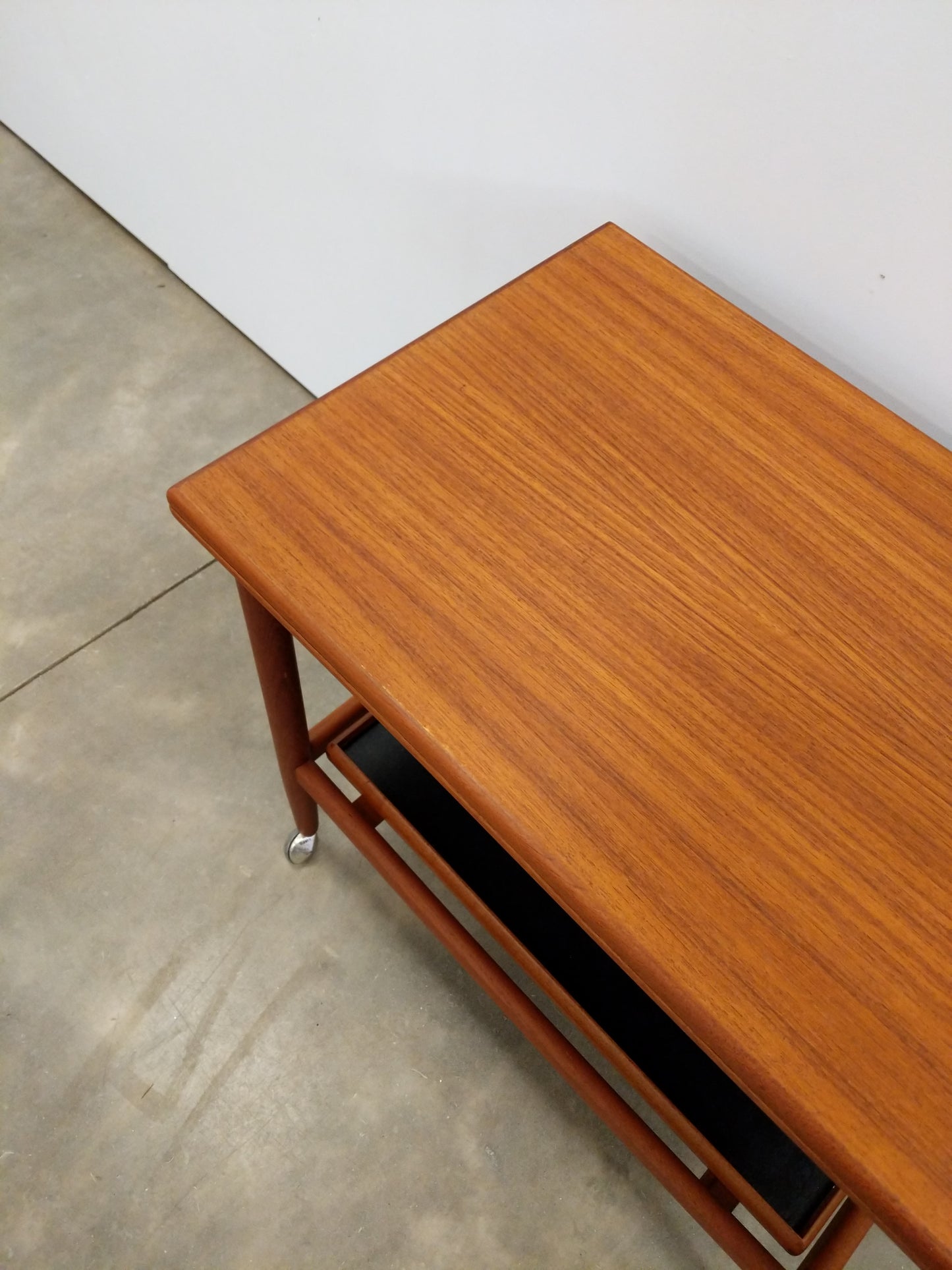 Vintage Danish Modern Teak Expandable Trolley Table