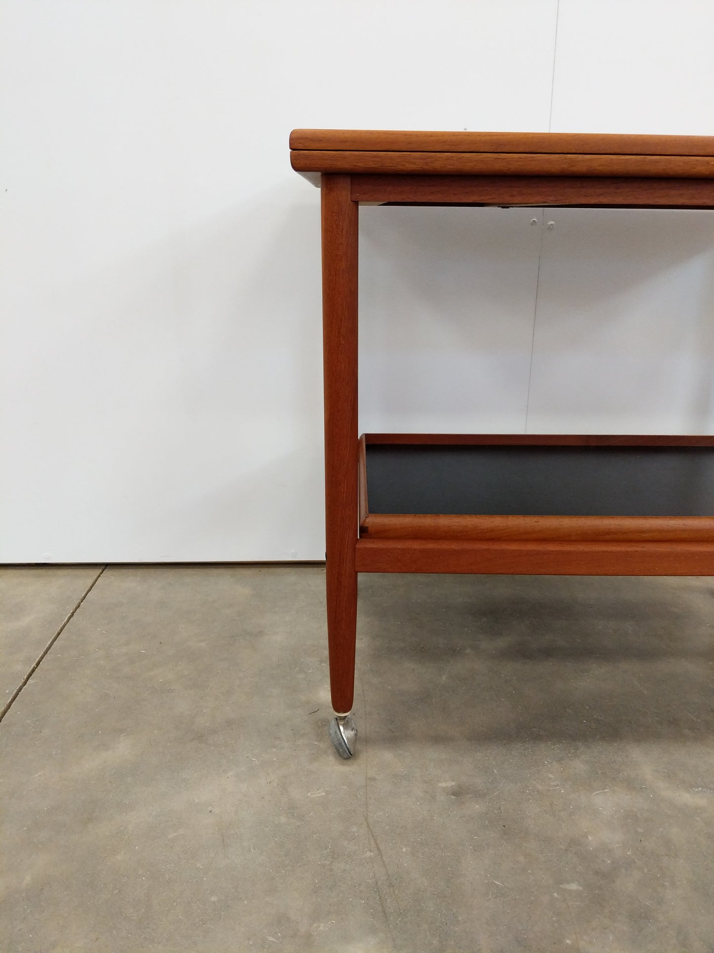 Vintage Danish Modern Teak Expandable Trolley Table