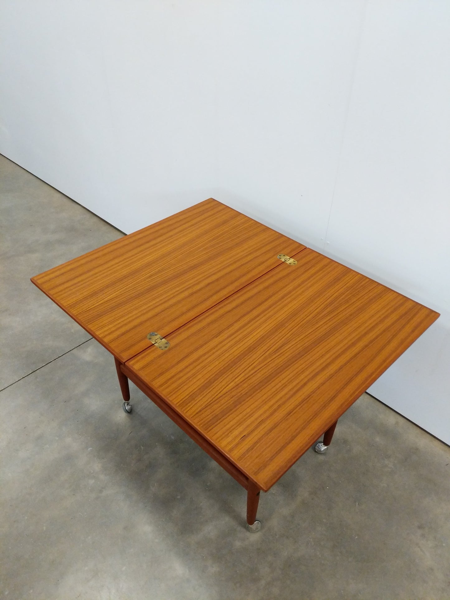 Vintage Danish Modern Teak Expandable Trolley Table