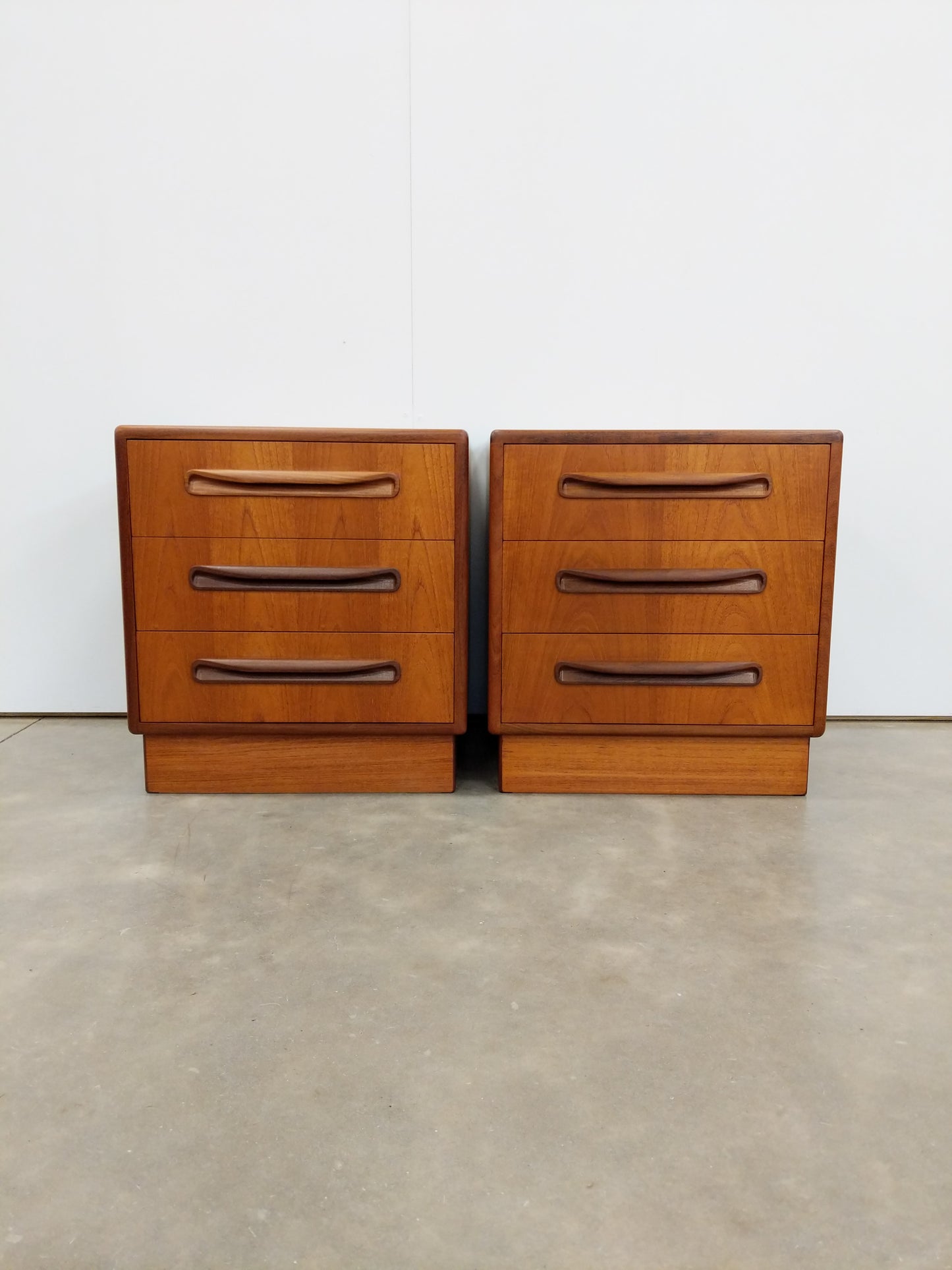 Pair of Vintage Mid Century Modern Teak Nightstands by G Plan