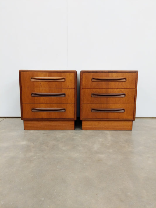 Pair of Vintage Mid Century Modern Teak Nightstands by G Plan