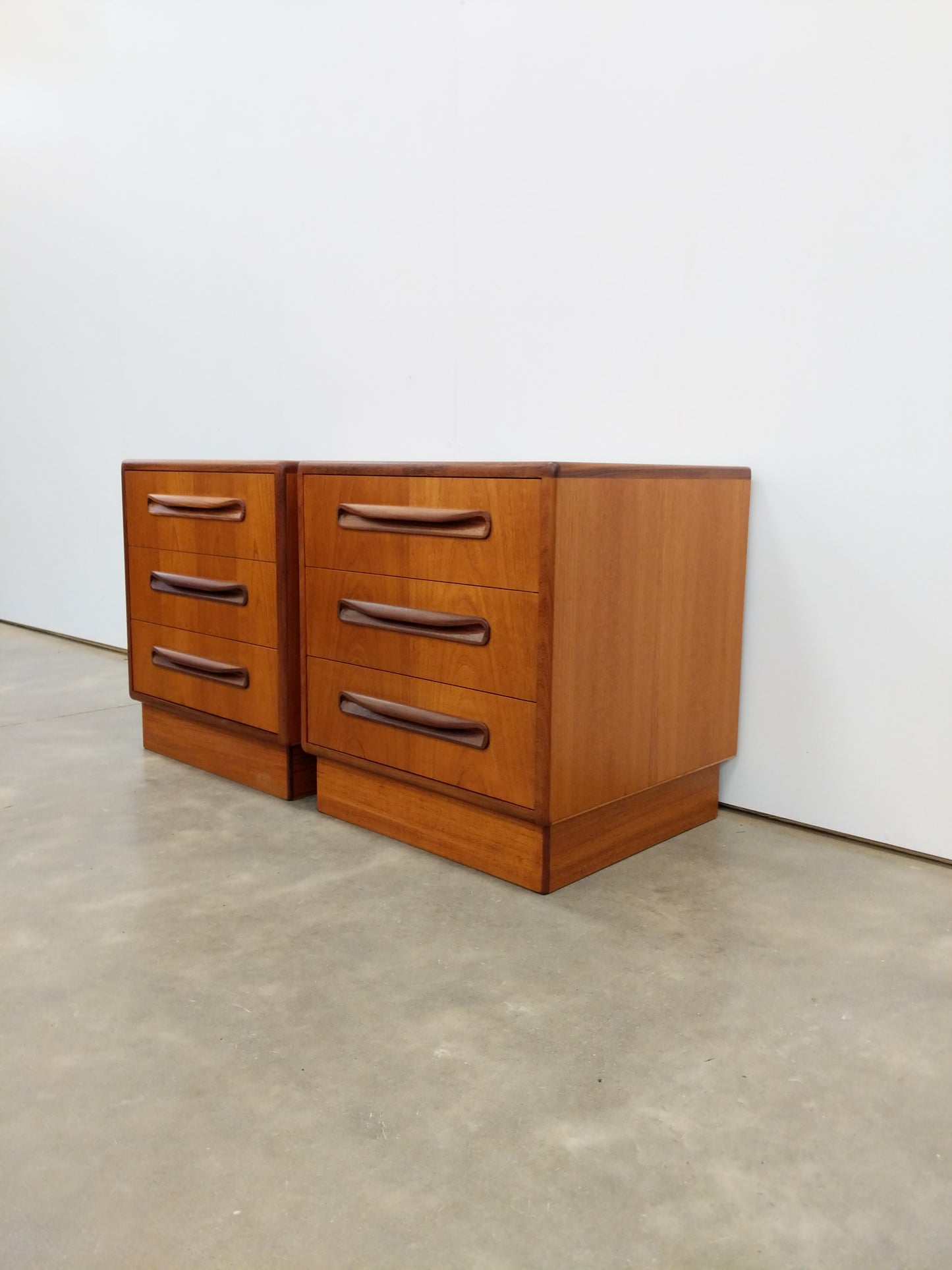 Pair of Vintage Mid Century Modern Teak Nightstands by G Plan