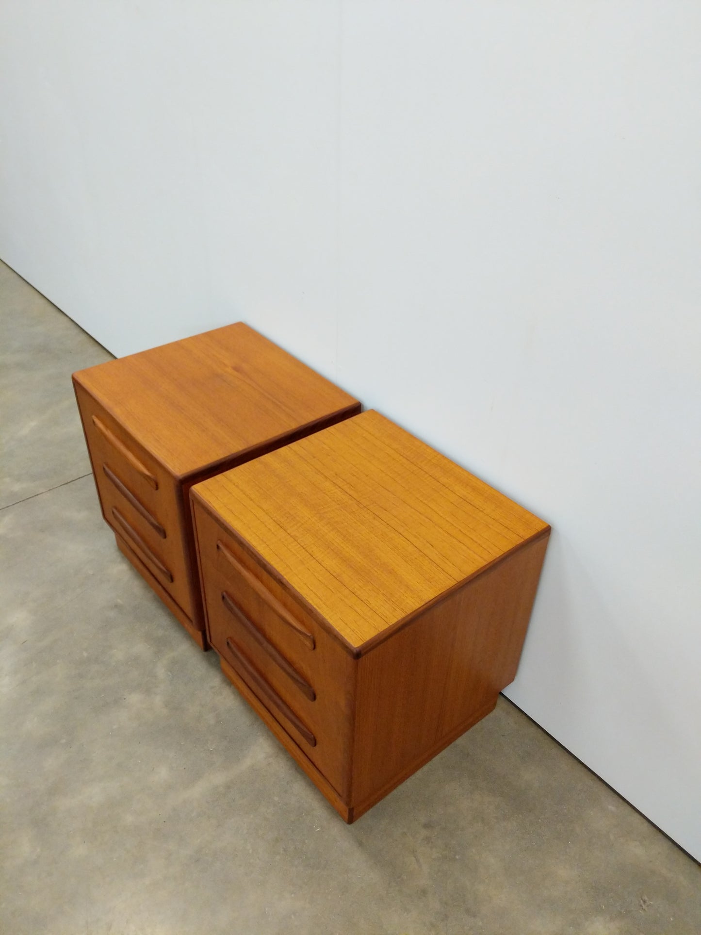 Pair of Vintage Mid Century Modern Teak Nightstands by G Plan