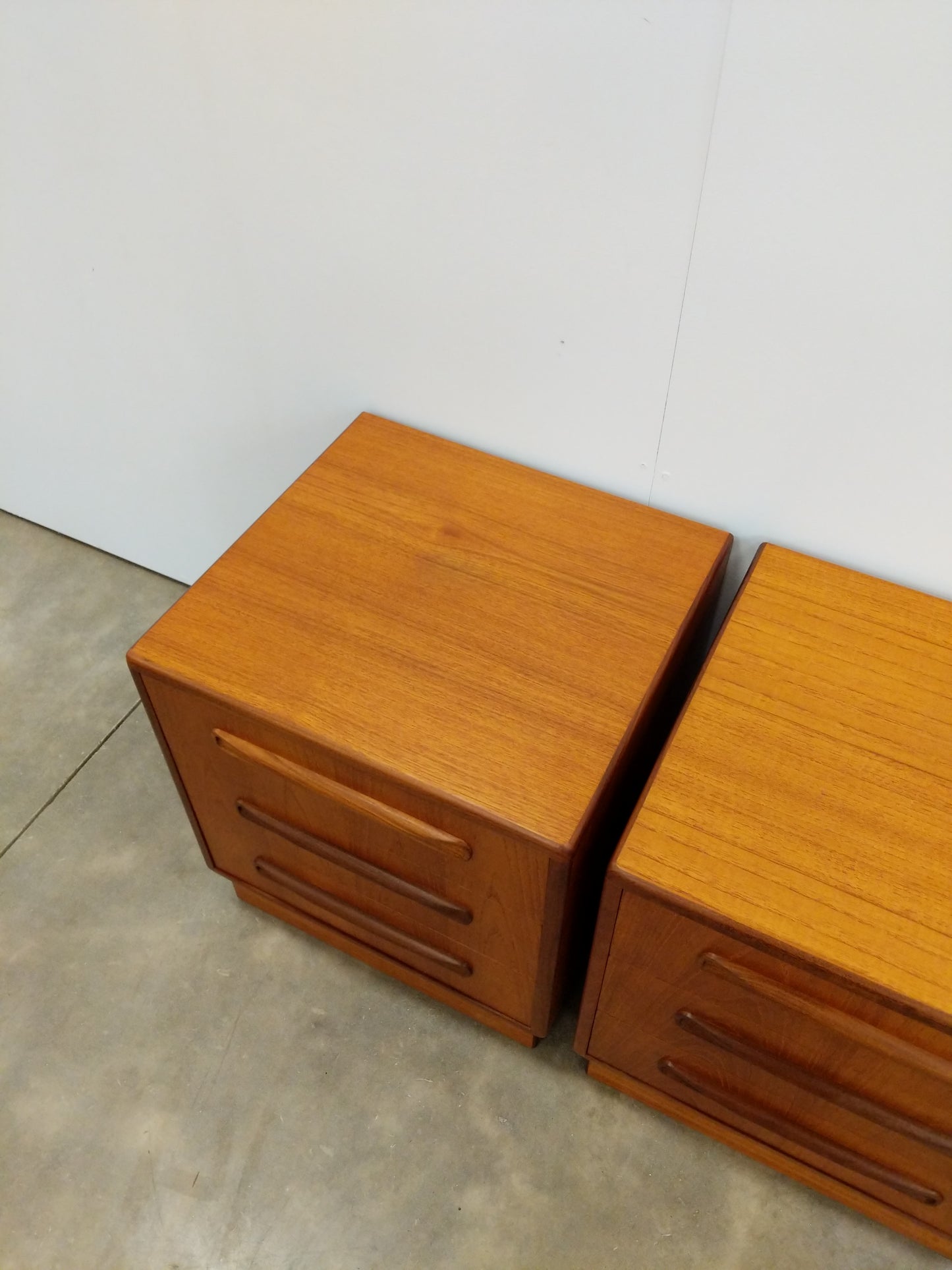 Pair of Vintage Mid Century Modern Teak Nightstands by G Plan