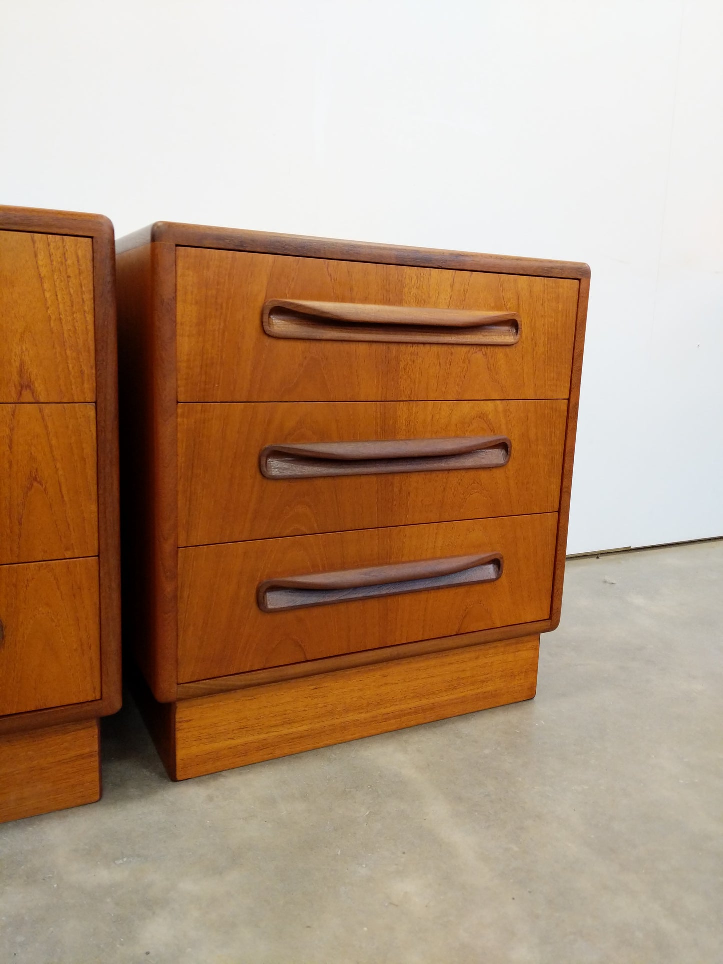 Pair of Vintage Mid Century Modern Teak Nightstands by G Plan