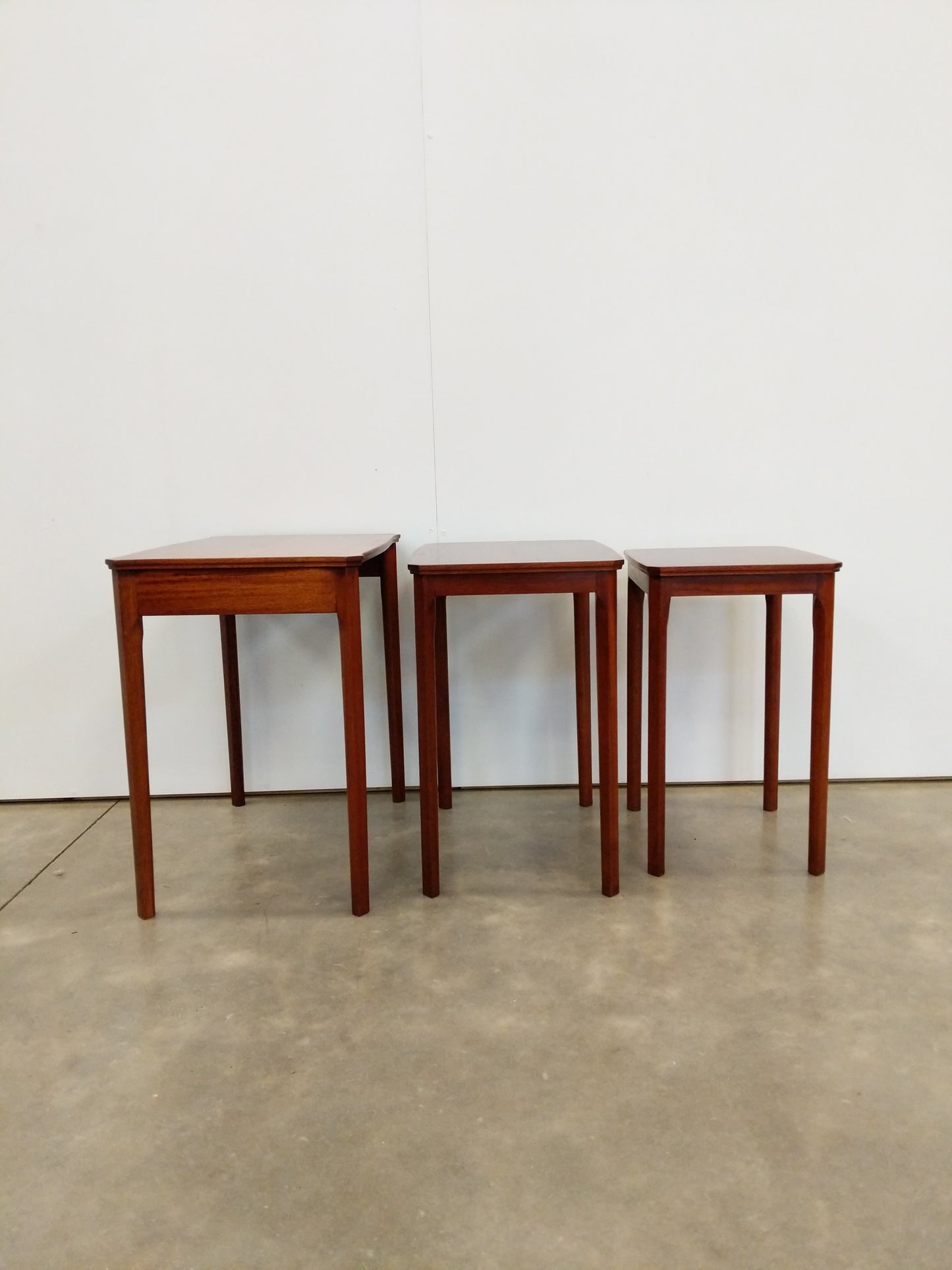 Set of Vintage Mid Century Modern Nesting Tables by McIntosh