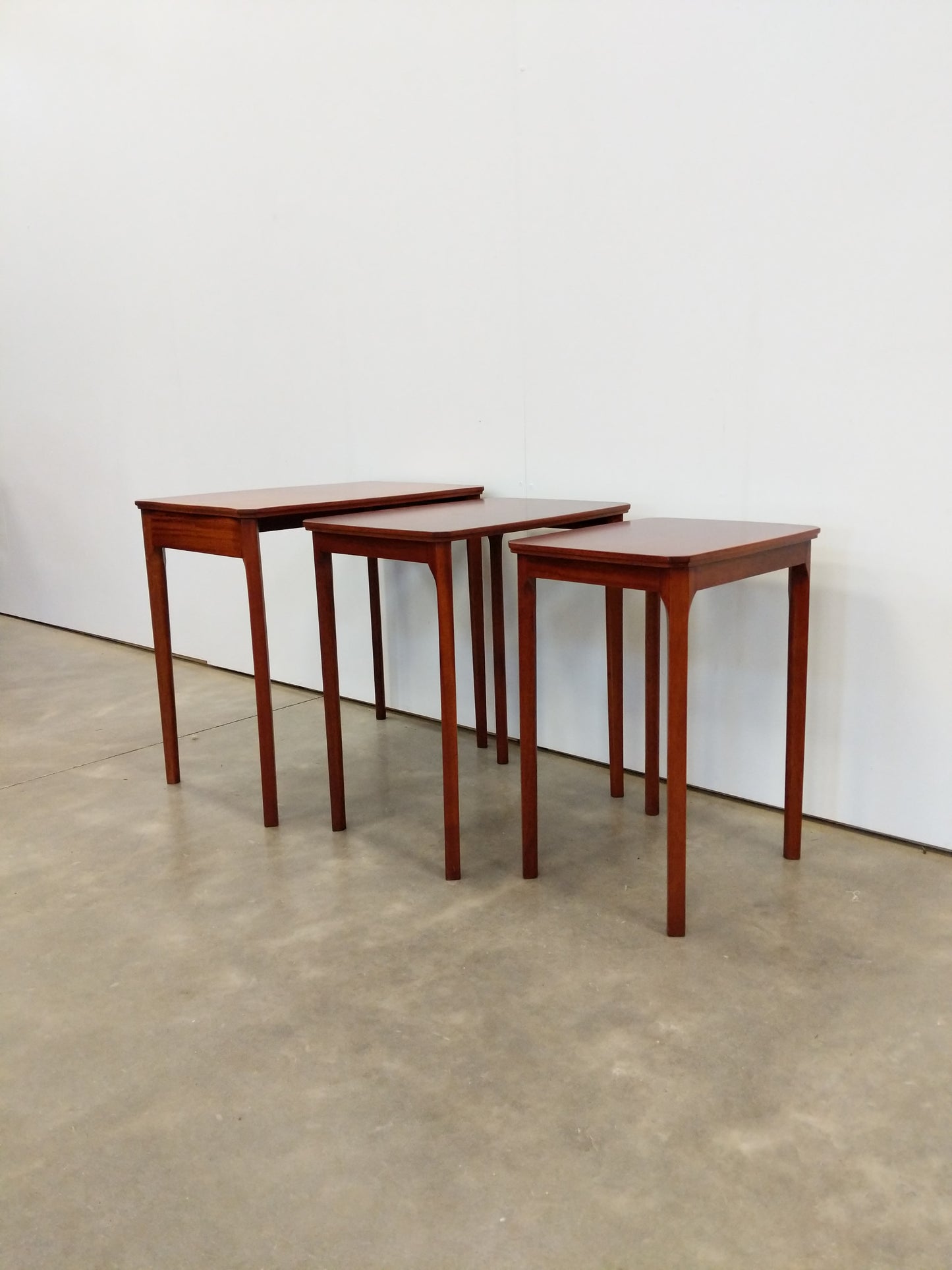 Set of Vintage Mid Century Modern Nesting Tables by McIntosh