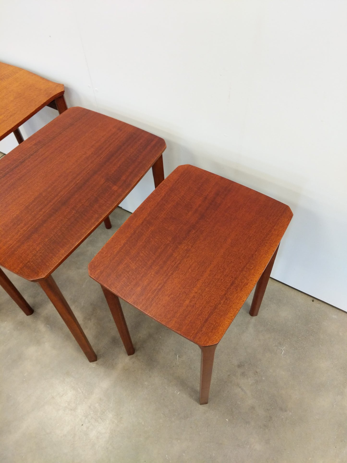 Set of Vintage Mid Century Modern Nesting Tables by McIntosh