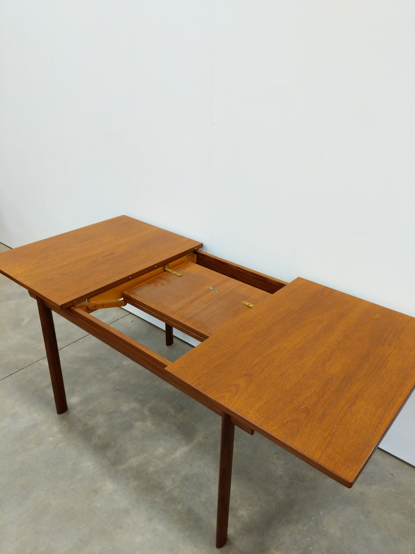 Vintage Mid Century Modern Teak Extendable Dining Table by White and Newton