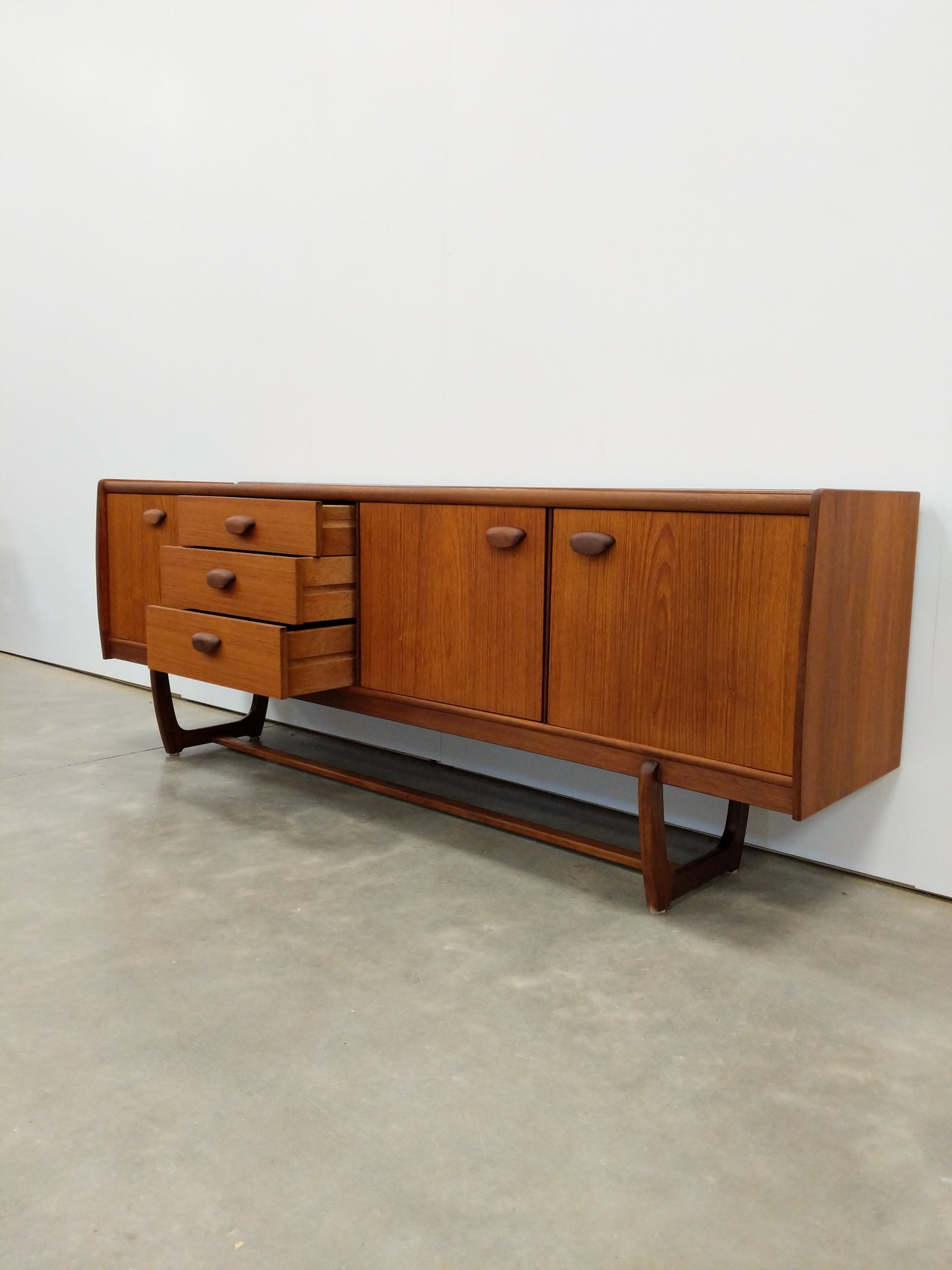 Vintage Mid Century Modern Teak Credenza by Portwood