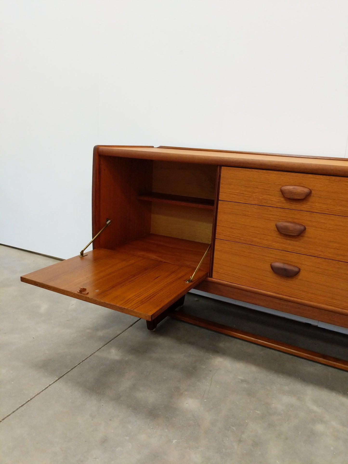Vintage Mid Century Modern Teak Credenza by Portwood