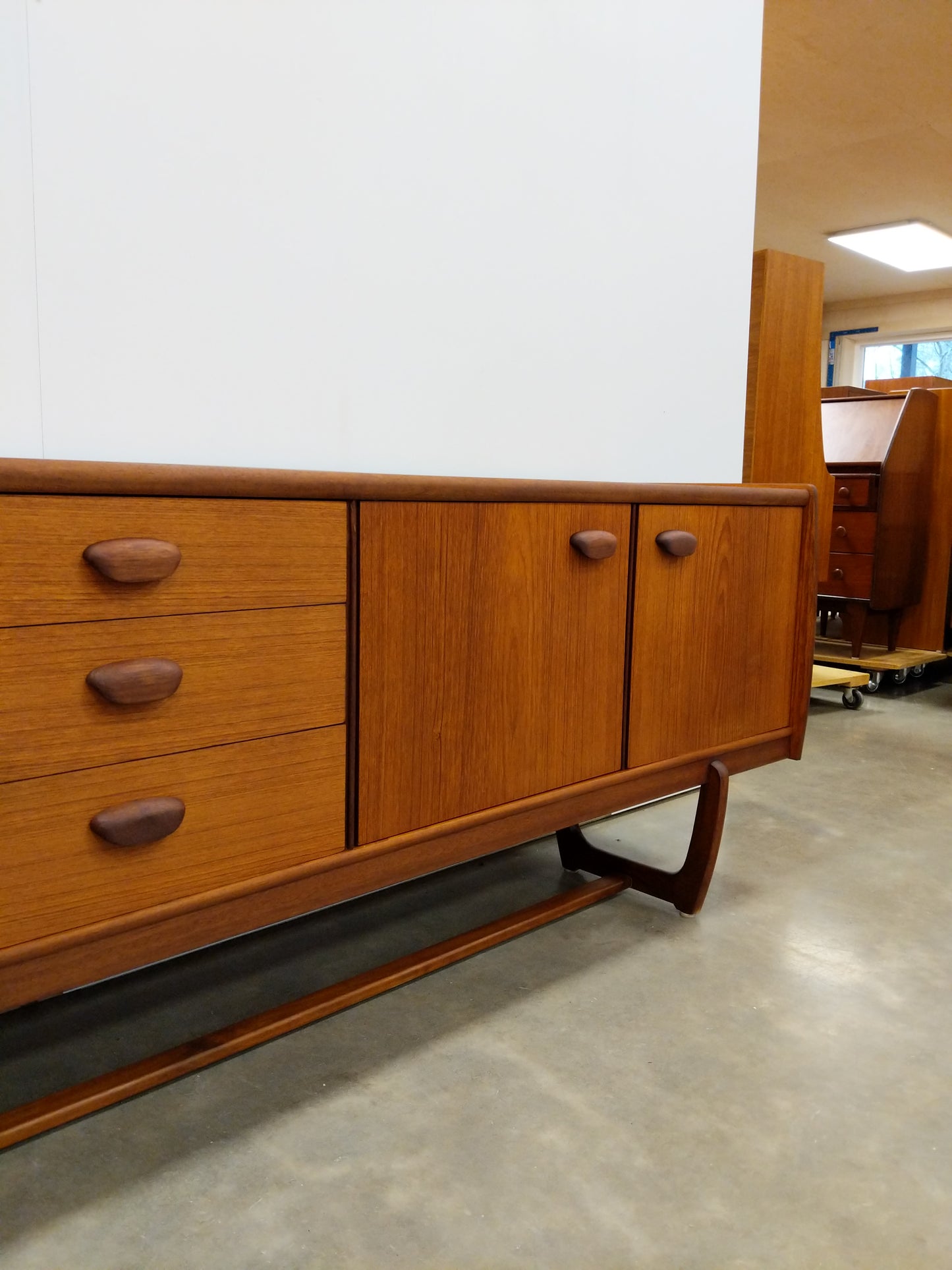 Vintage Mid Century Modern Teak Credenza by Portwood