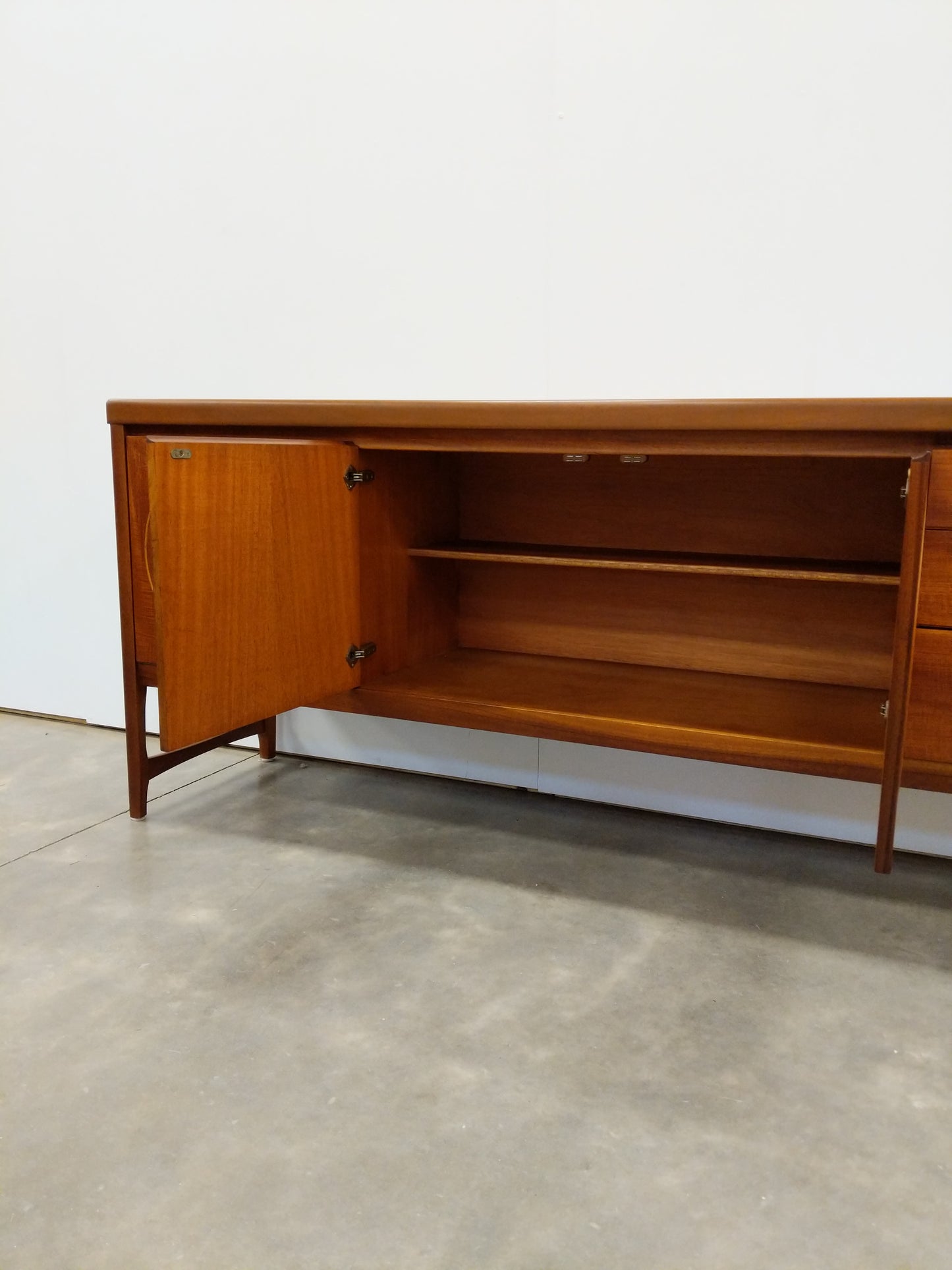 Vintage Mid Century Modern Teak Credenza by Nathan
