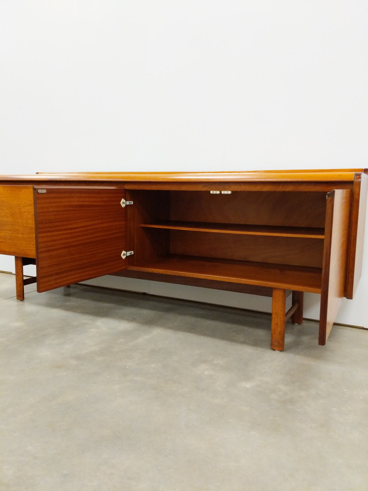 Vintage Mid Century Modern Teak Credenza by White and Newton