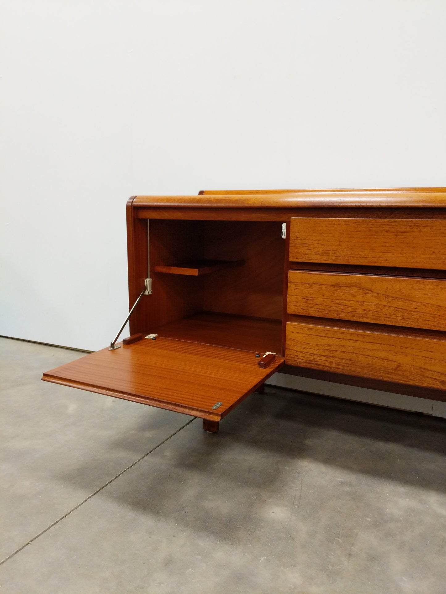 Vintage Mid Century Modern Teak Credenza by White and Newton