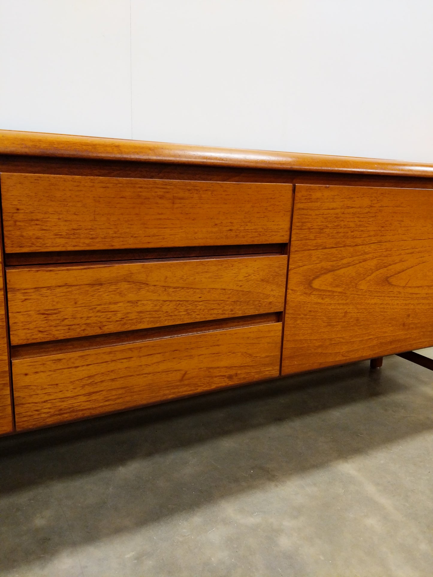 Vintage Mid Century Modern Teak Credenza by White and Newton
