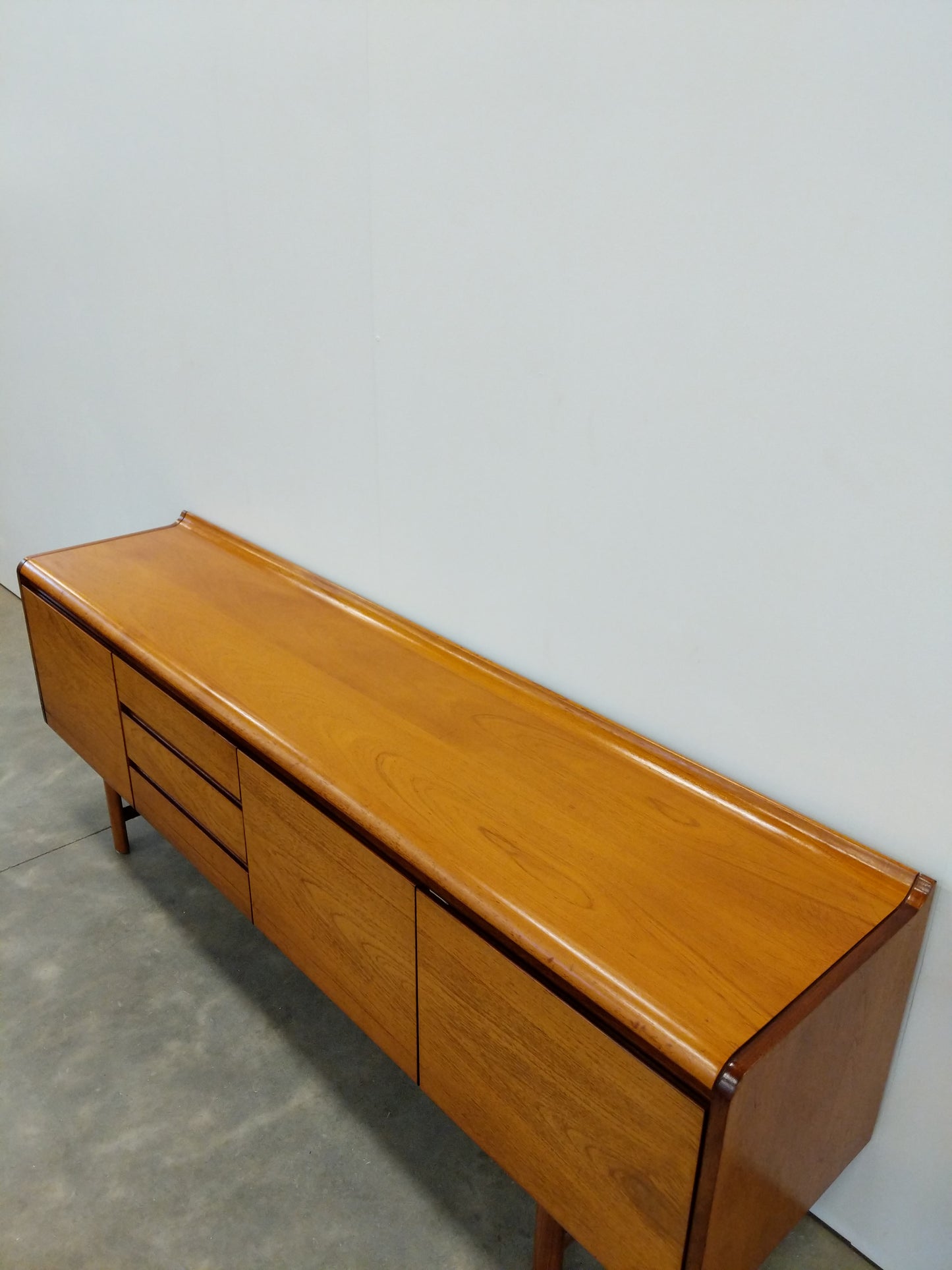 Vintage Mid Century Modern Teak Credenza by White and Newton