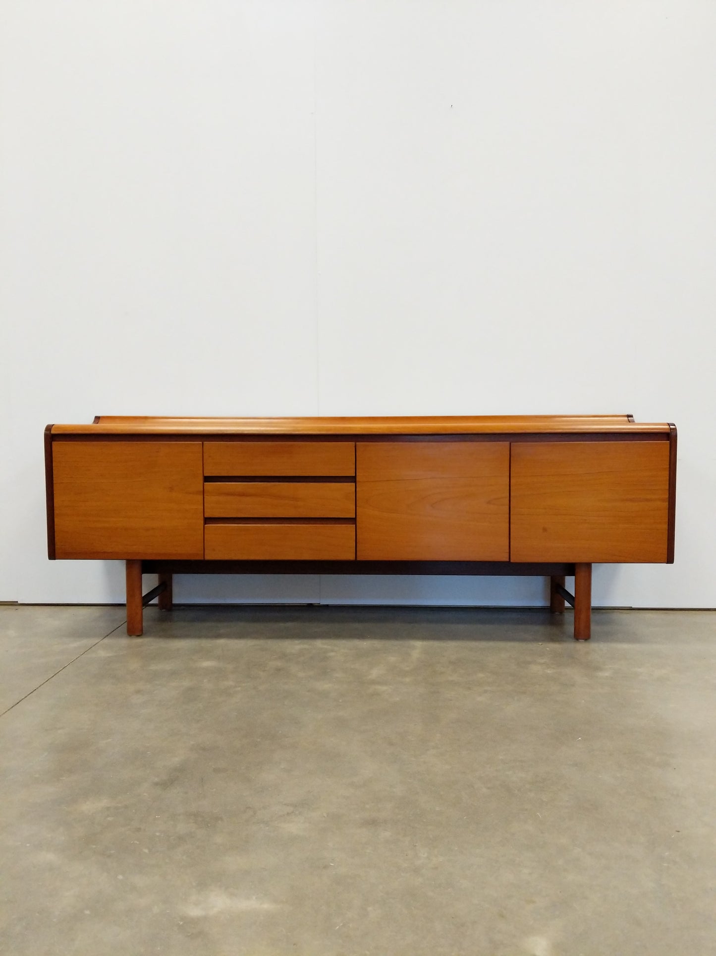 Vintage Mid Century Modern Teak Credenza by White and Newton