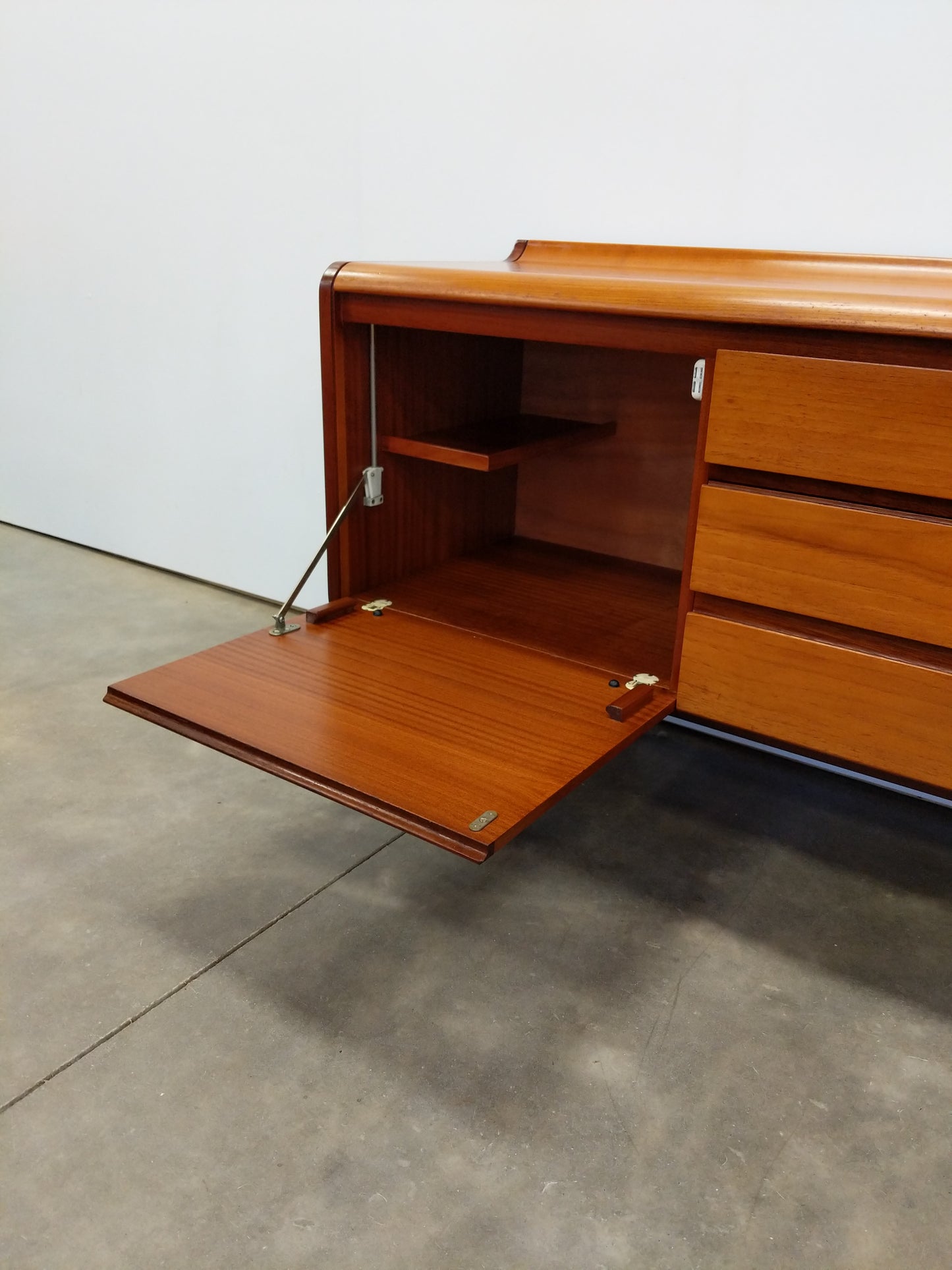 Vintage Mid Century Modern Teak Credenza by White and Newton