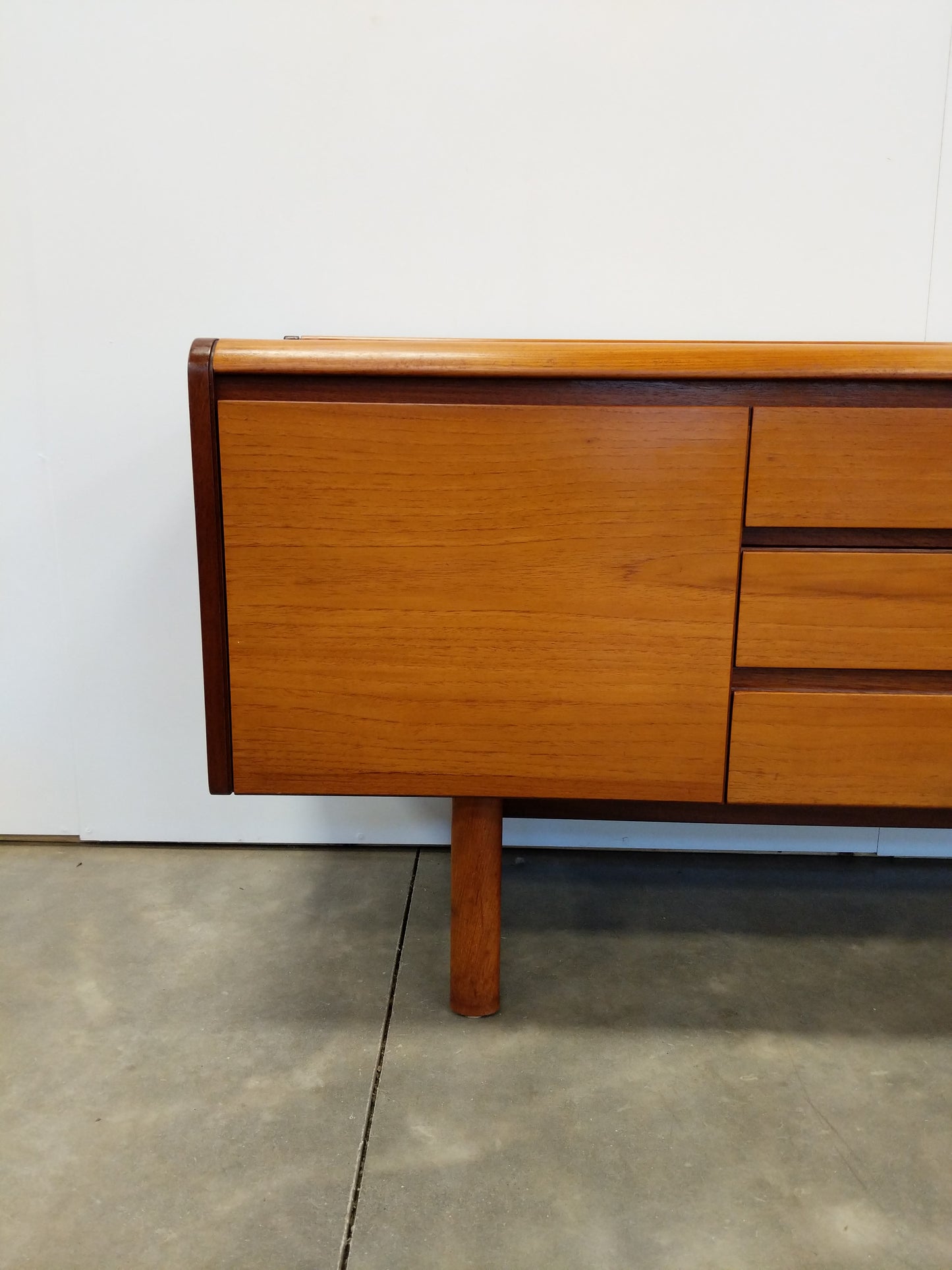 Vintage Mid Century Modern Teak Credenza by White and Newton
