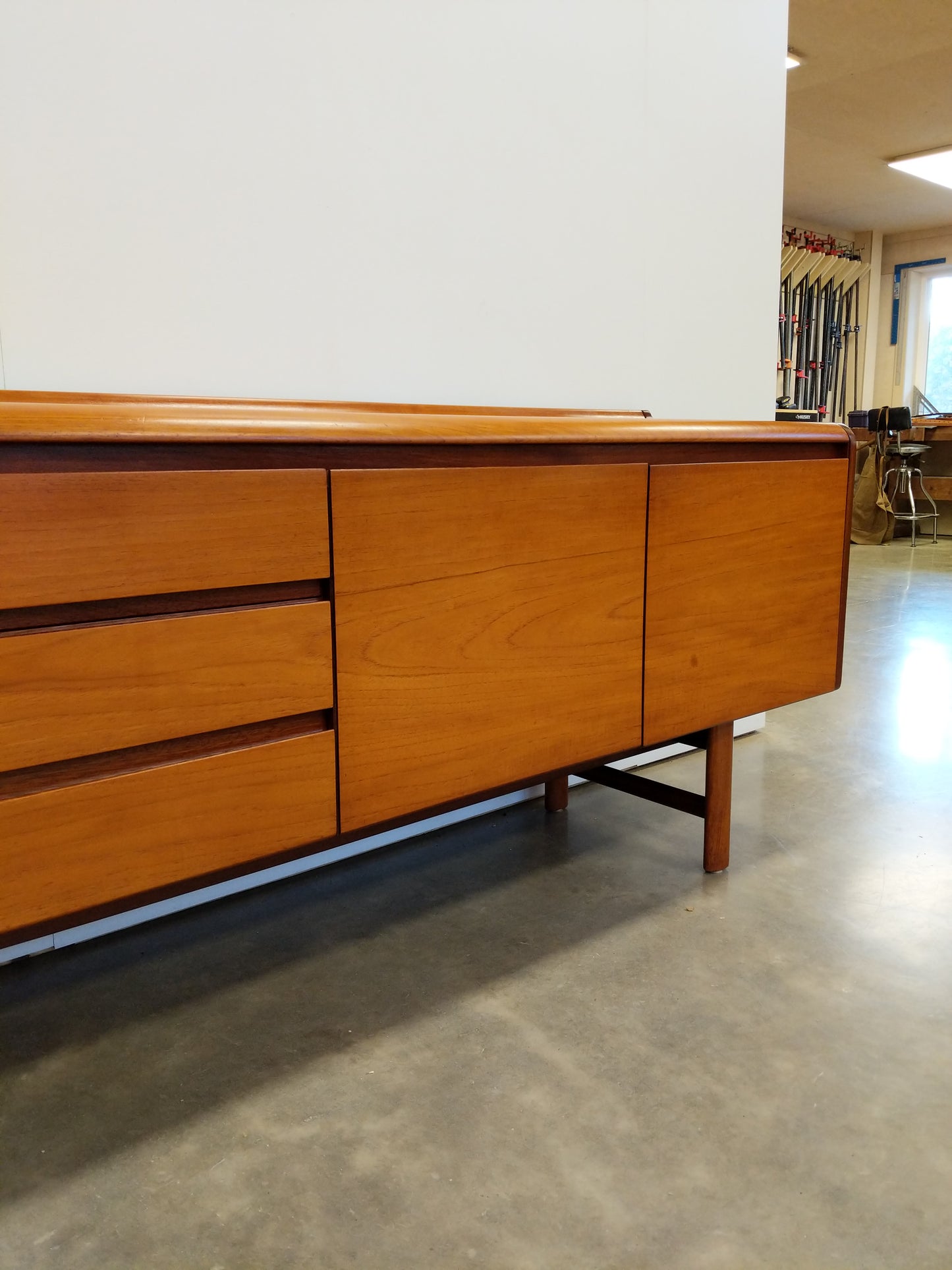 Vintage Mid Century Modern Teak Credenza by White and Newton