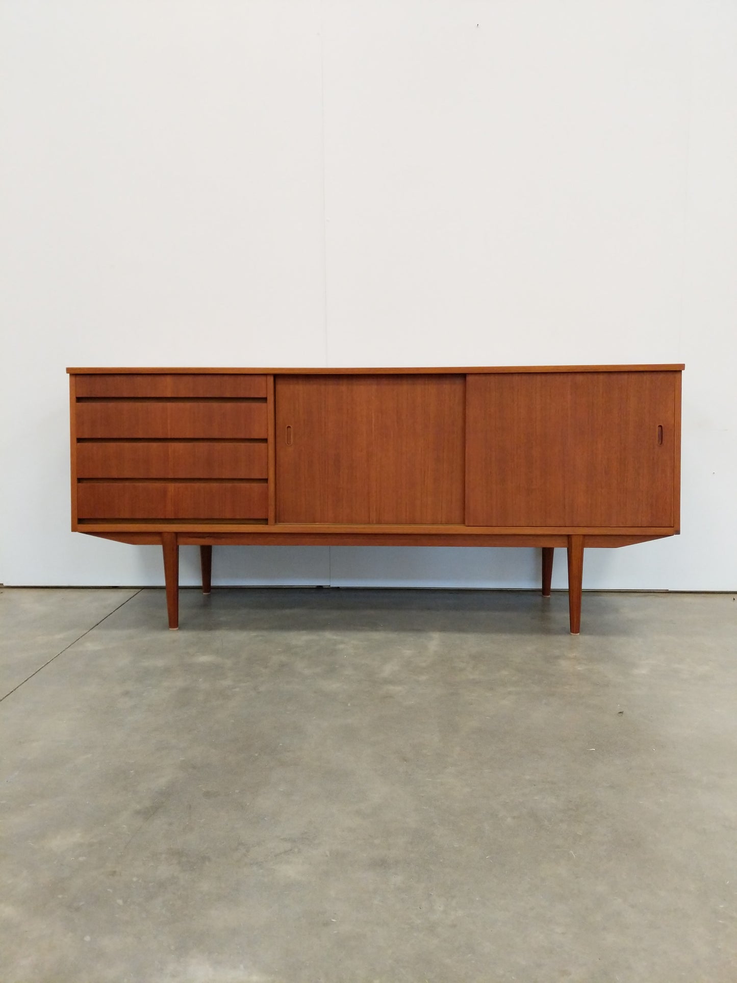 Vintage Mid Century Modern Teak Credenza
