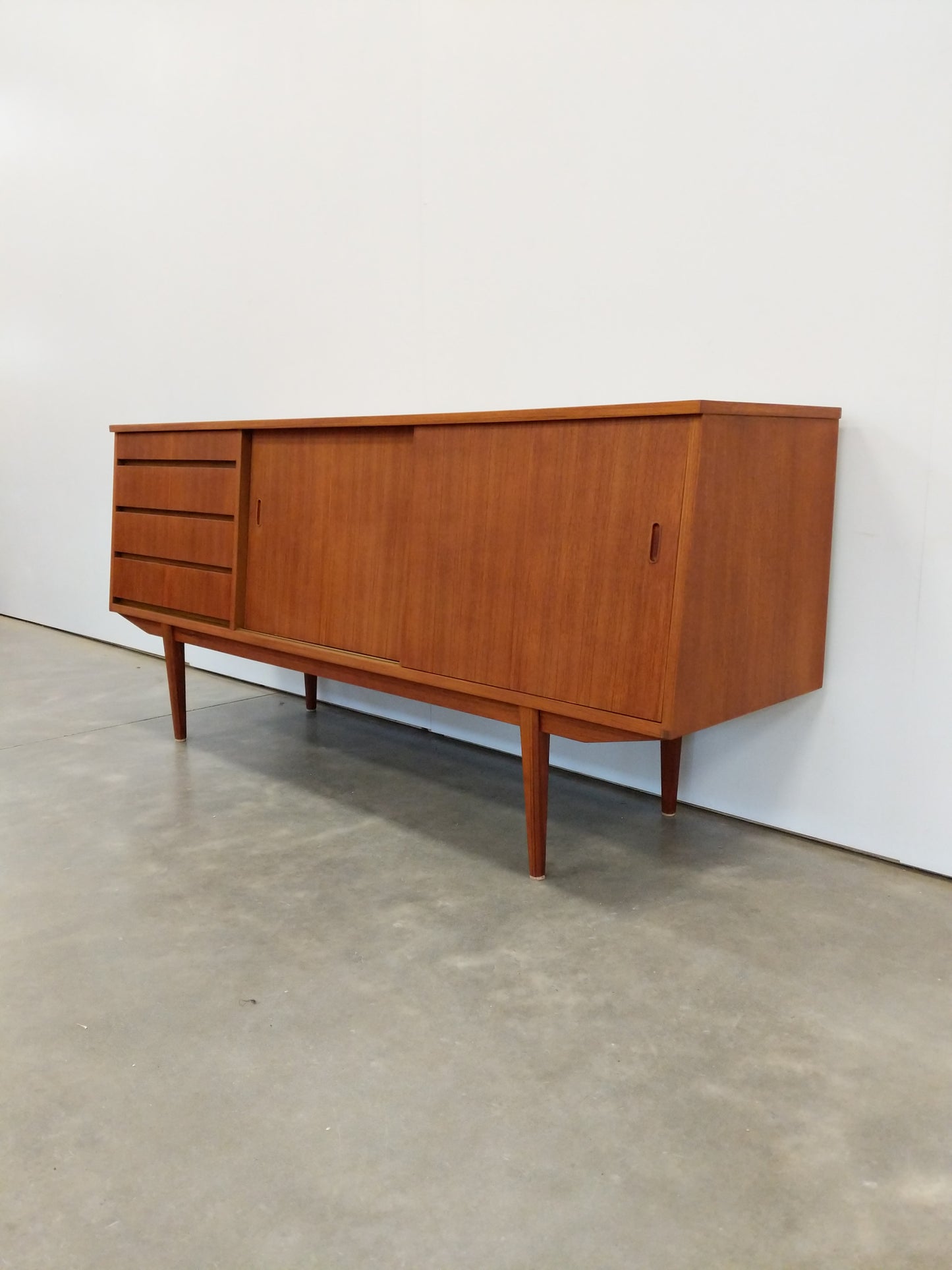 Vintage Mid Century Modern Teak Credenza