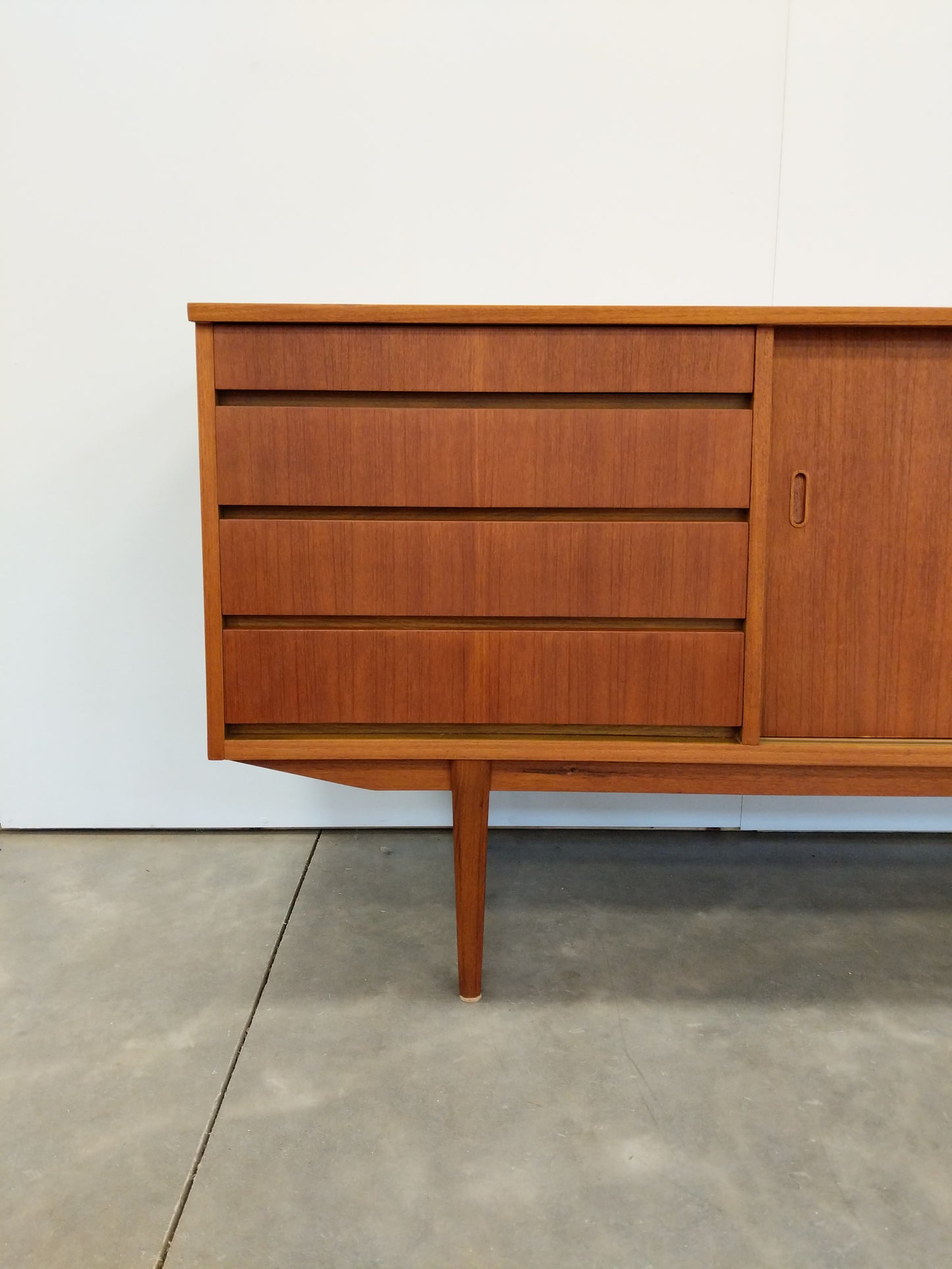 Vintage Mid Century Modern Teak Credenza