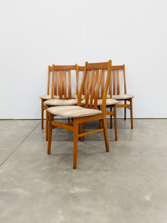 Set of 6 Vintage Danish Modern Dining Chairs by Farstrup