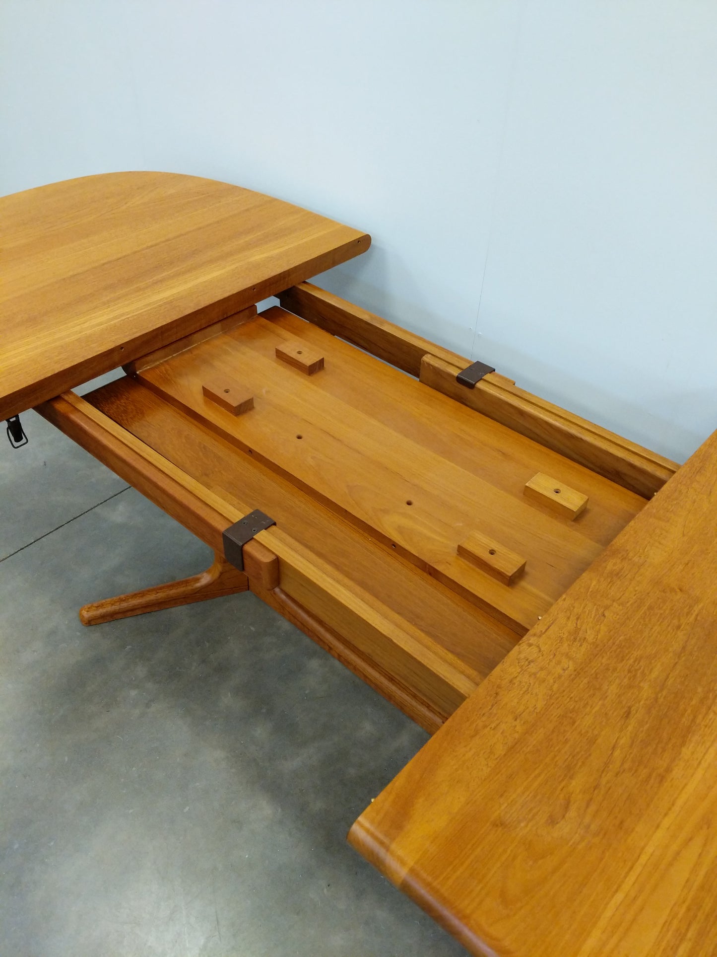 Vintage Danish Modern Teak Extendable Dining Table