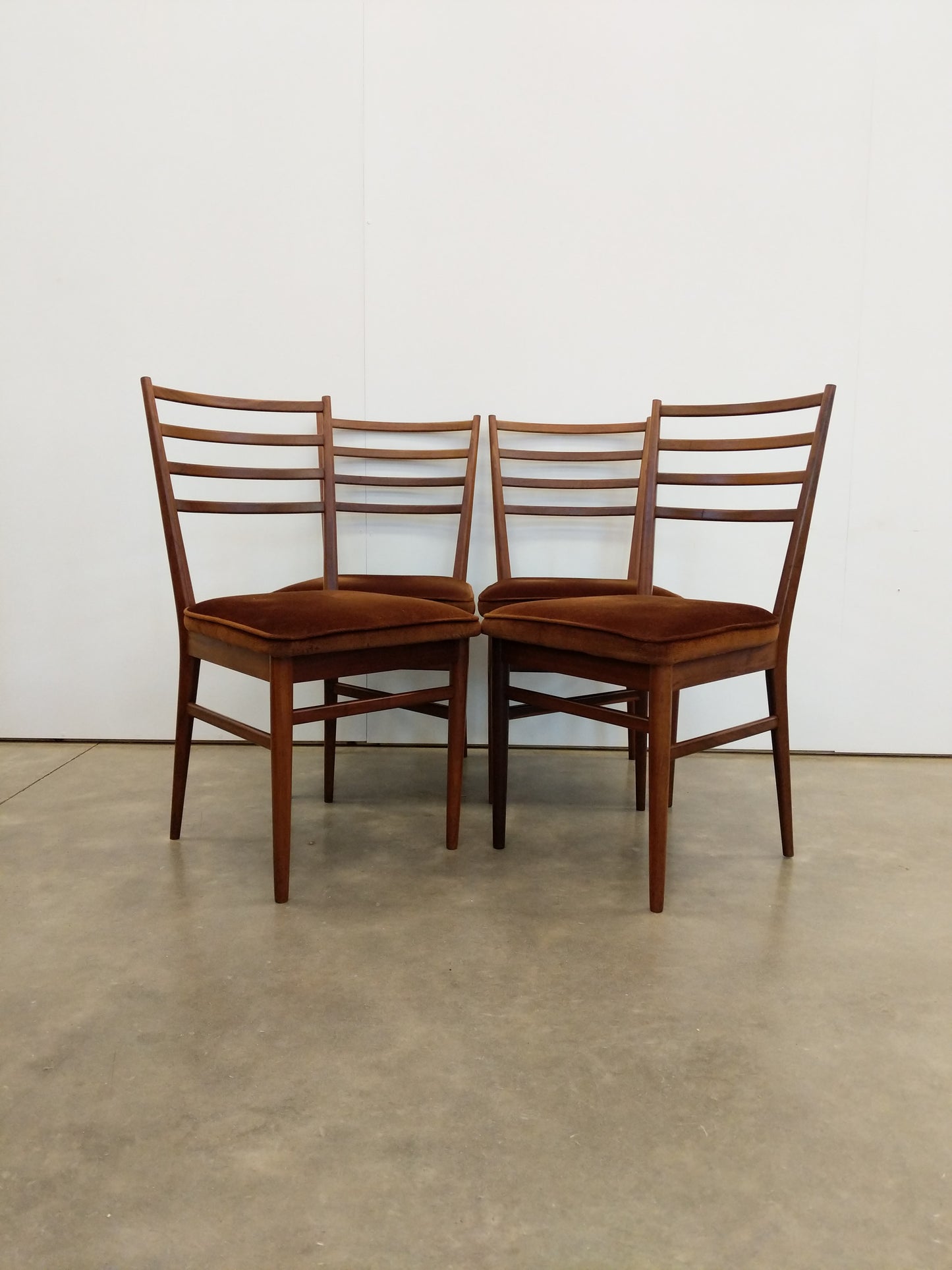 Set of 4 Vintage Mid Century Modern Dining Chairs by Meredew