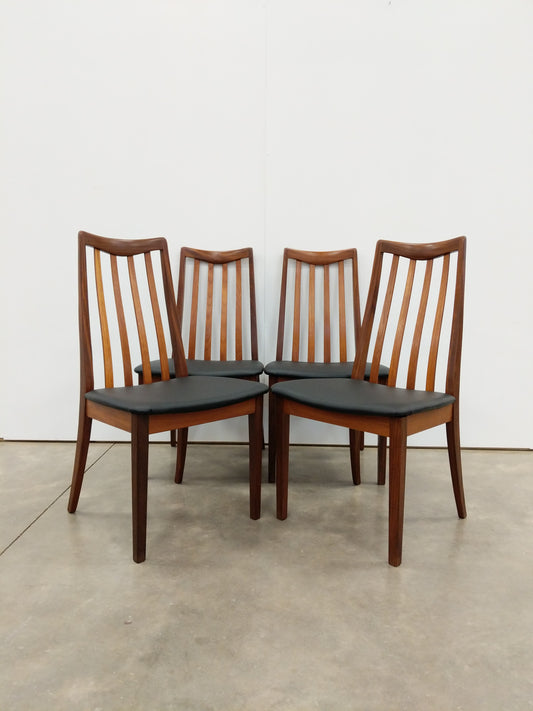 Set of 4 Vintage Mid Century Modern Dining Chairs by G Plan