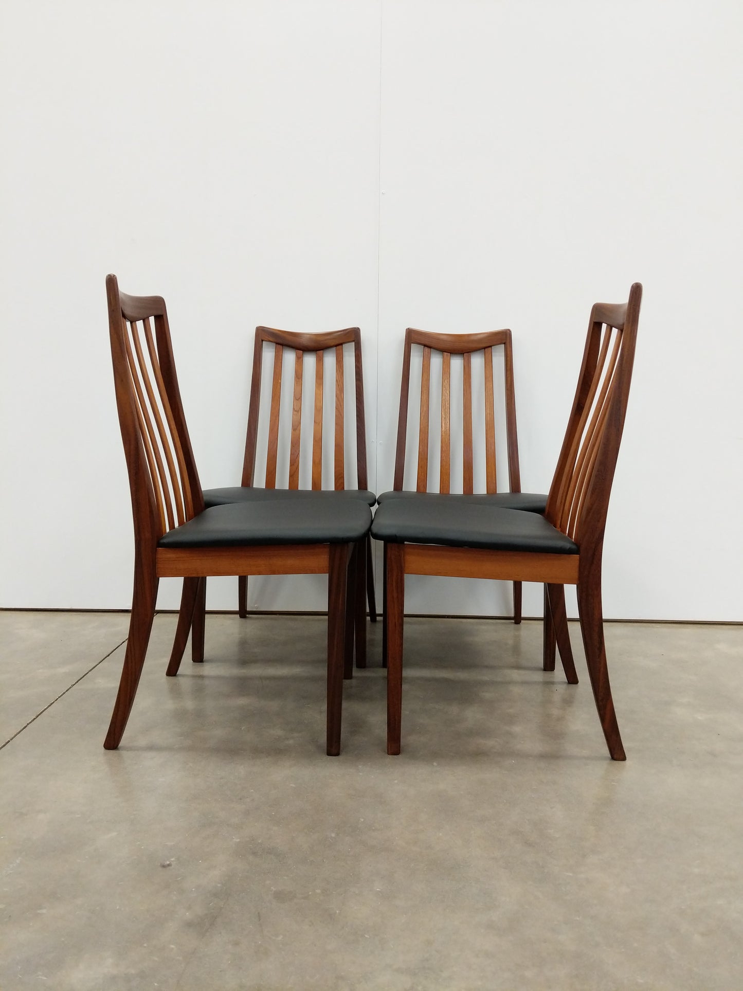 Set of 4 Vintage Mid Century Modern Dining Chairs by G Plan