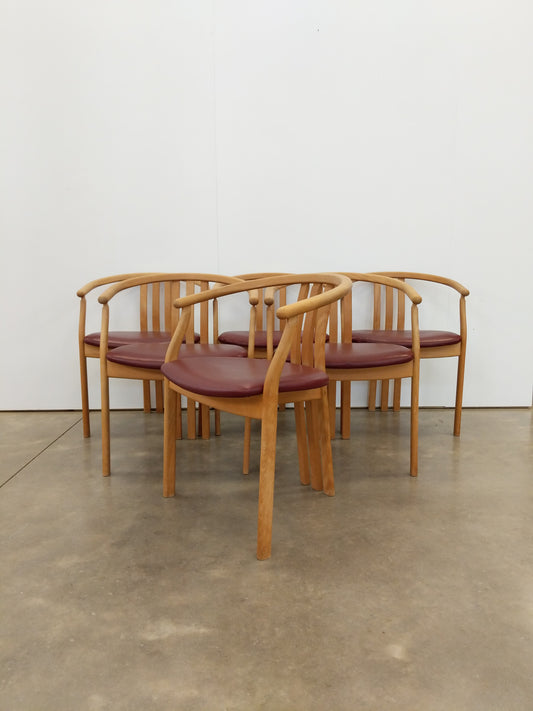 Set of 6 Vintage Danish Modern Dining Chairs by Thorsø