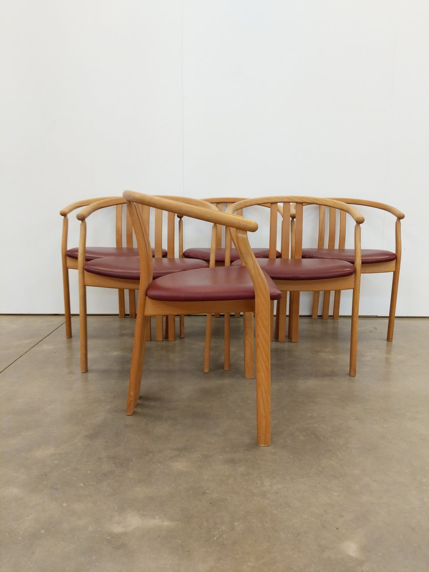 Set of 6 Vintage Danish Modern Dining Chairs by Thorsø