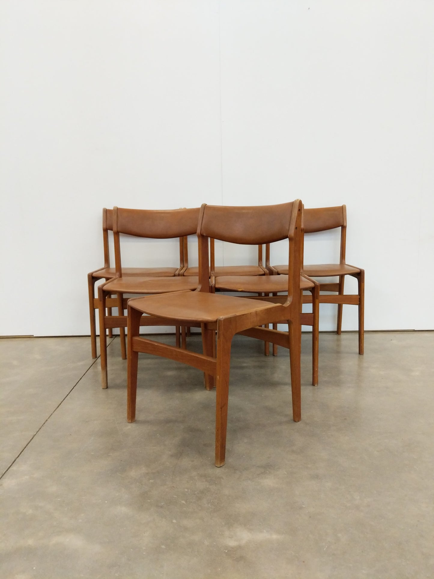 Set of 6 Vintage Danish Modern Dining Chairs by Erik Buch