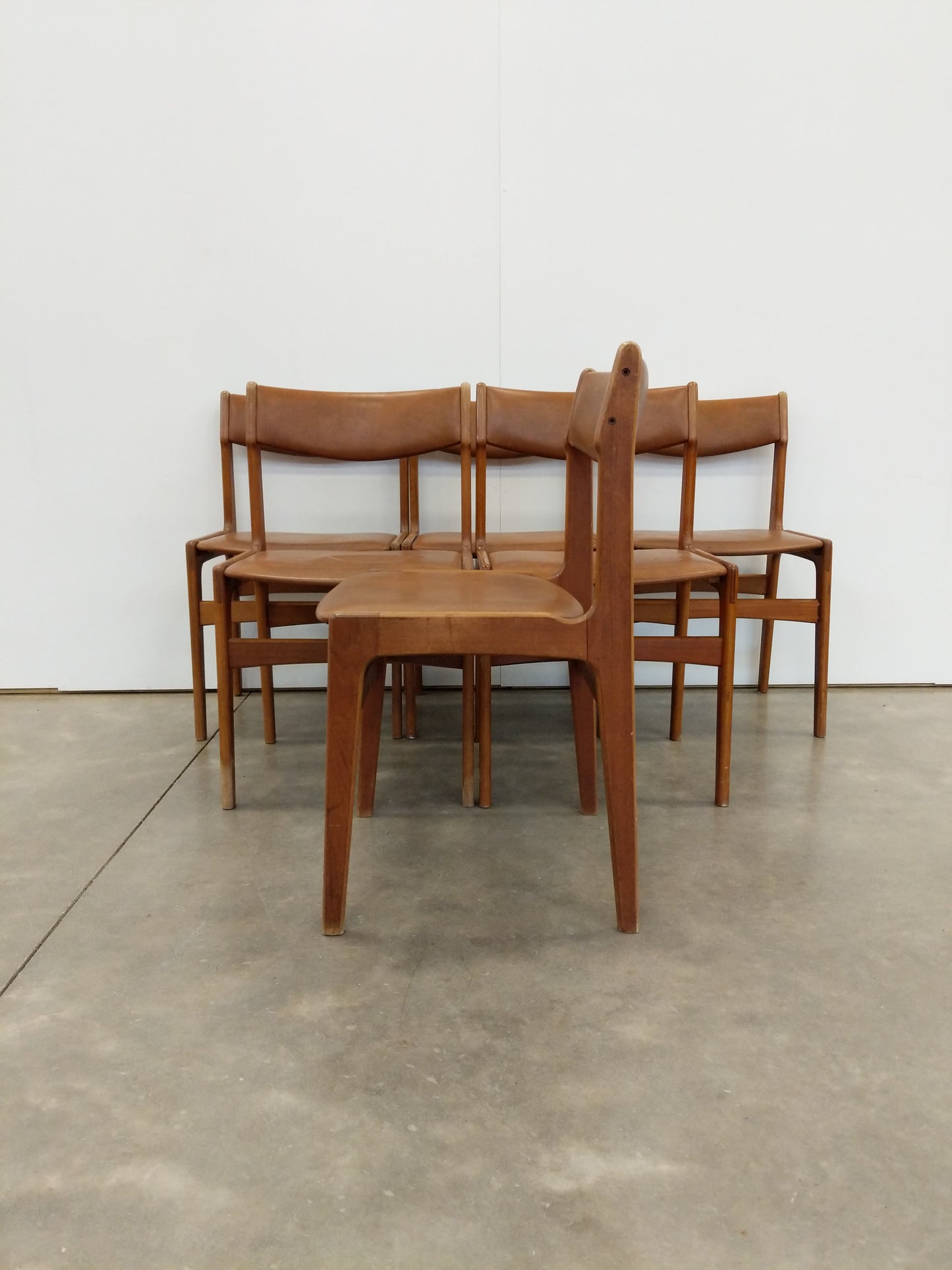 Set of 6 Vintage Danish Modern Dining Chairs by Erik Buch