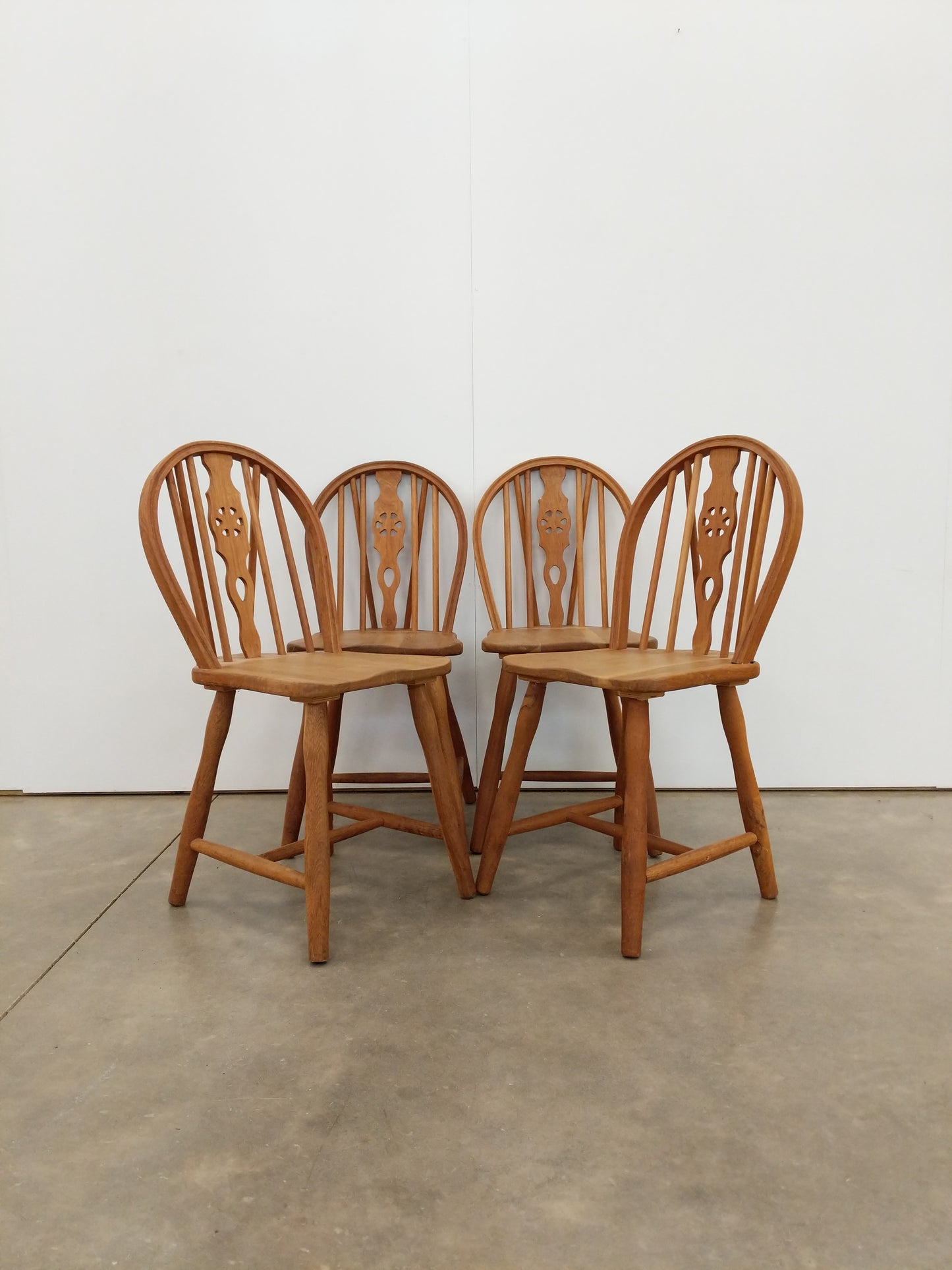 Set of 4 Vintage Danish Oak Dining Chairs