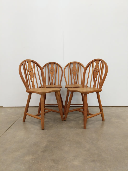 Set of 4 Vintage Danish Oak Dining Chairs