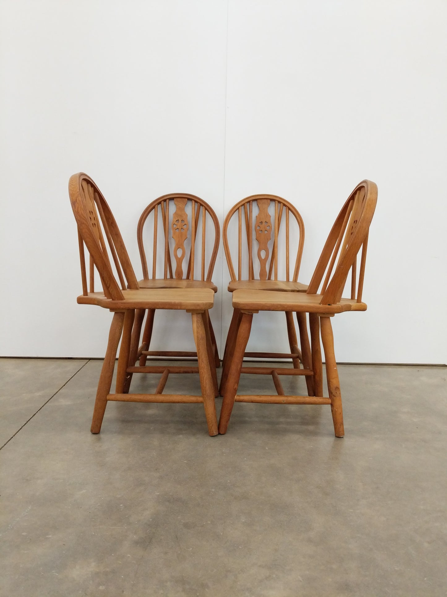 Set of 4 Vintage Danish Oak Dining Chairs