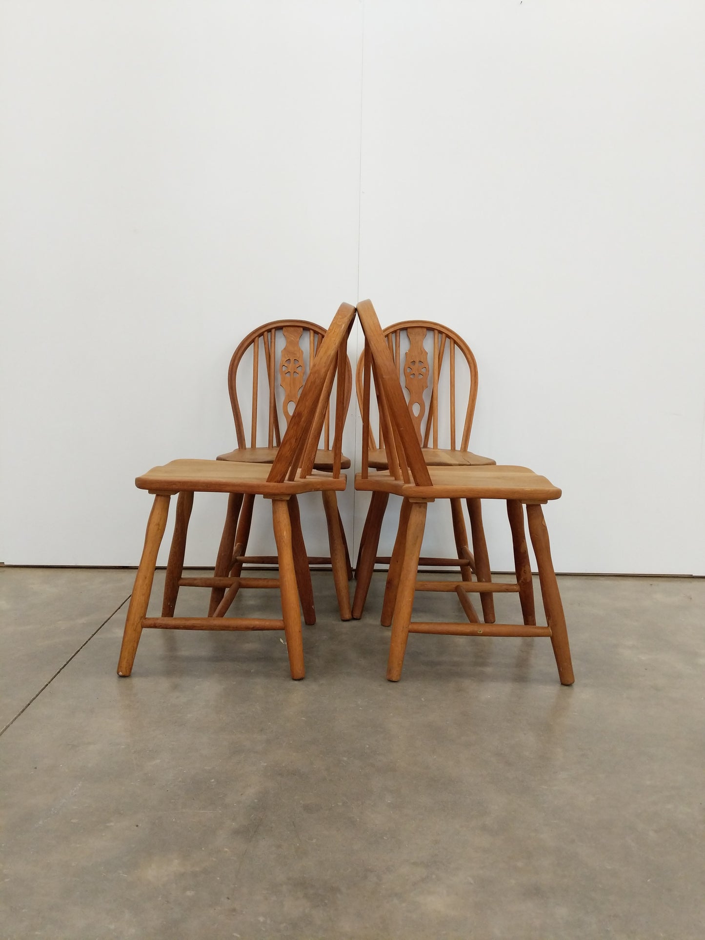Set of 4 Vintage Danish Oak Dining Chairs