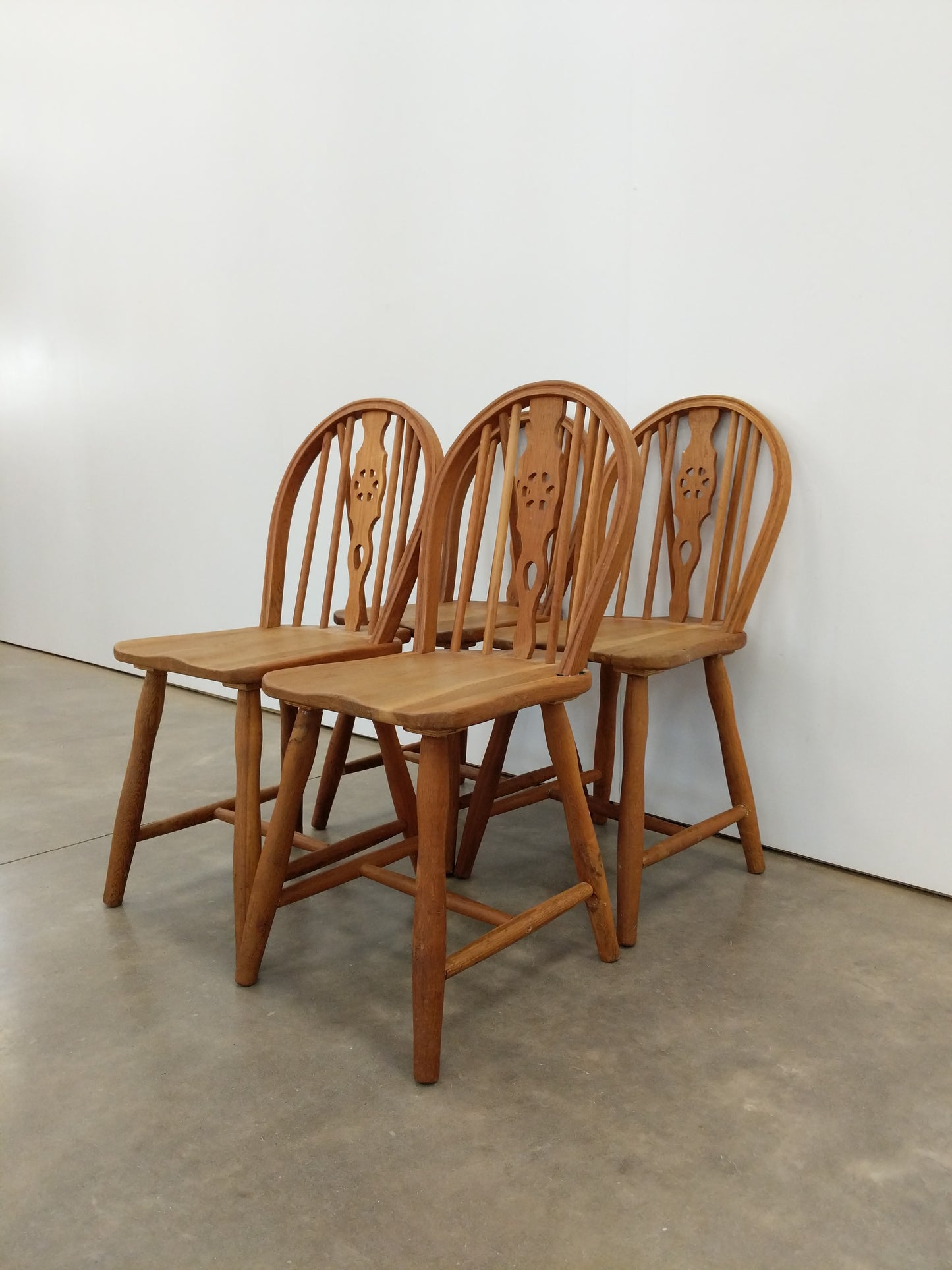 Set of 4 Vintage Danish Oak Dining Chairs