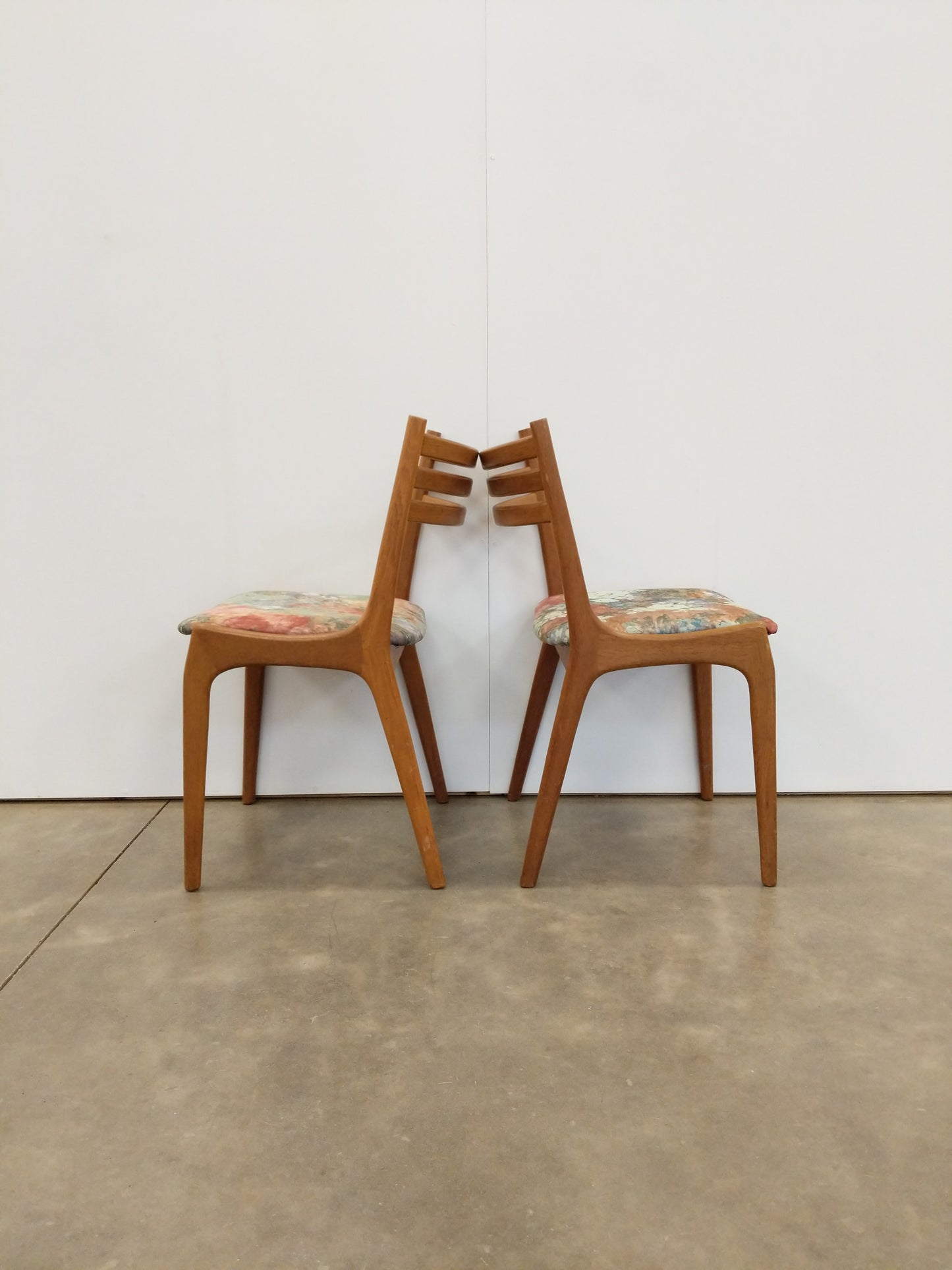 Pair of Vintage Danish Modern Oak Dining Chairs by Korup