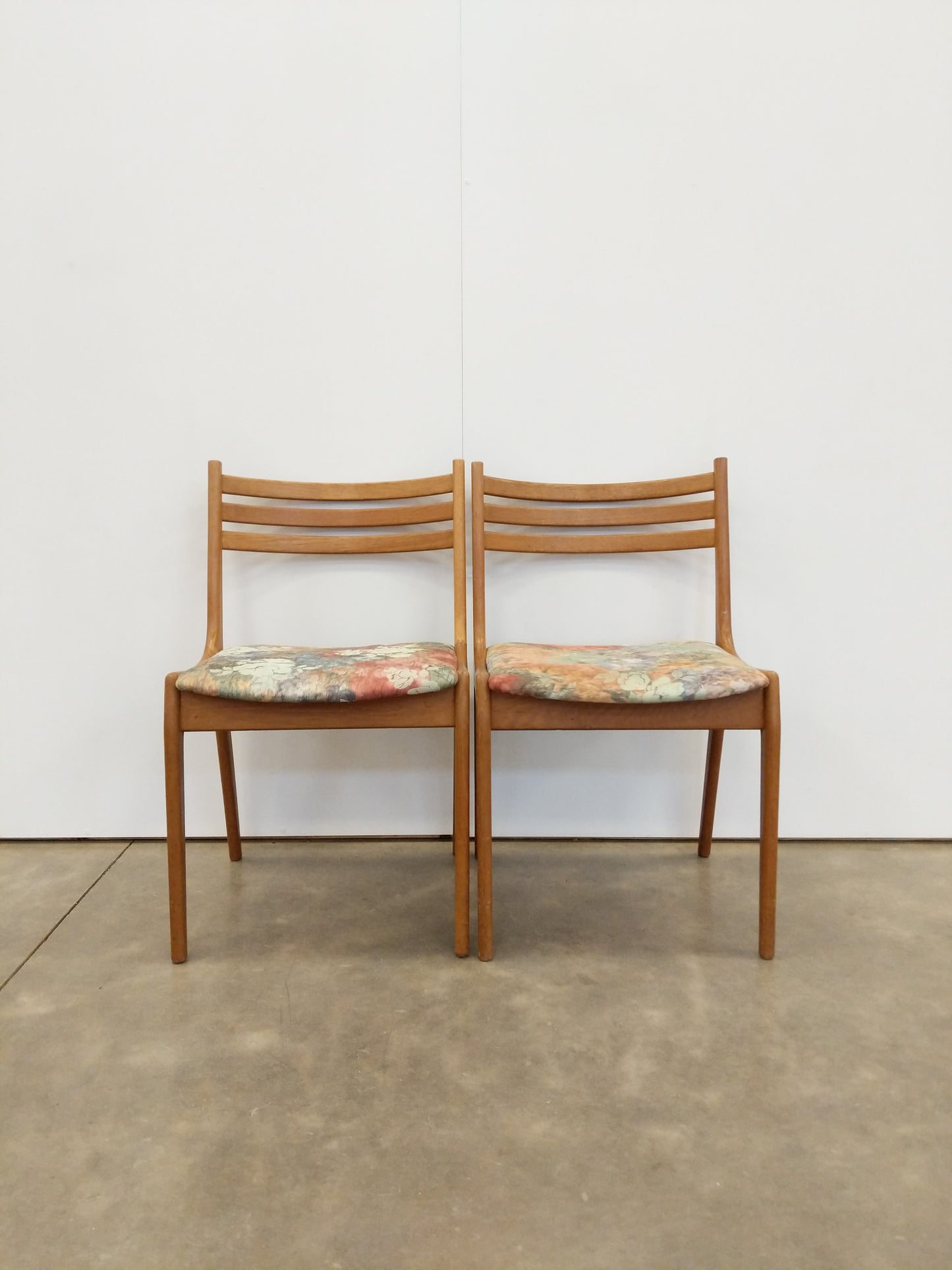 Pair of Vintage Danish Modern Oak Dining Chairs by Korup