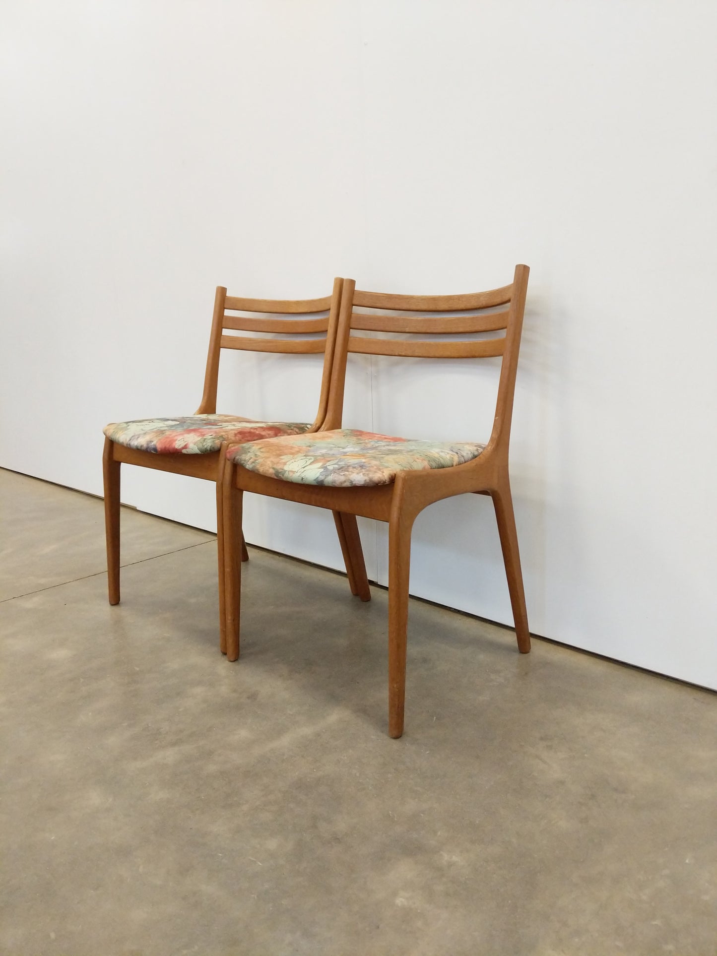 Pair of Vintage Danish Modern Oak Dining Chairs by Korup