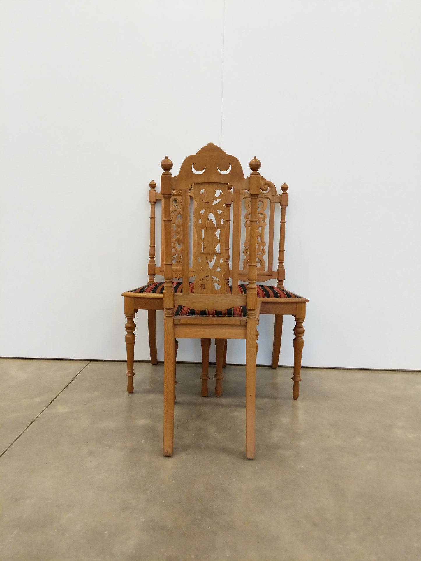 Set of 3 Antique Danish Oak Dining Chairs