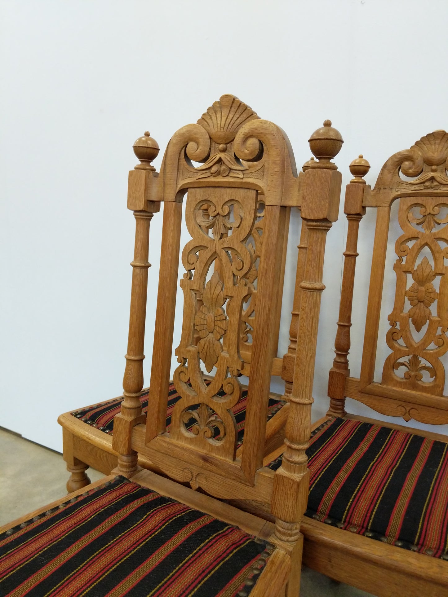 Set of 3 Antique Danish Oak Dining Chairs
