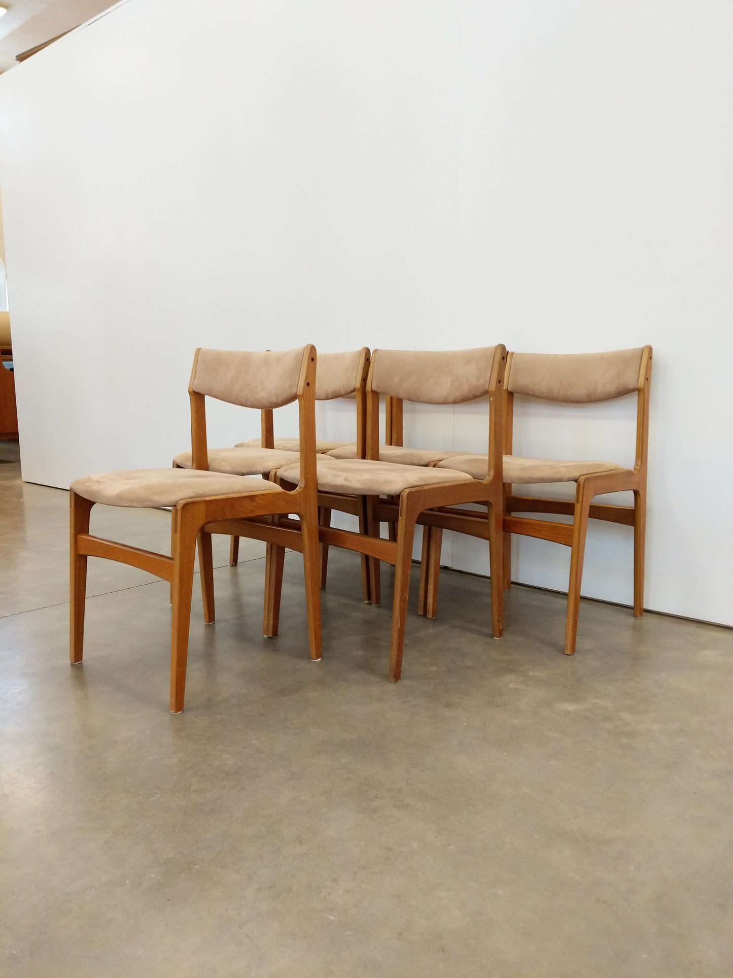 Set of 6 Vintage Danish Modern Dining Chairs by Erik Buch