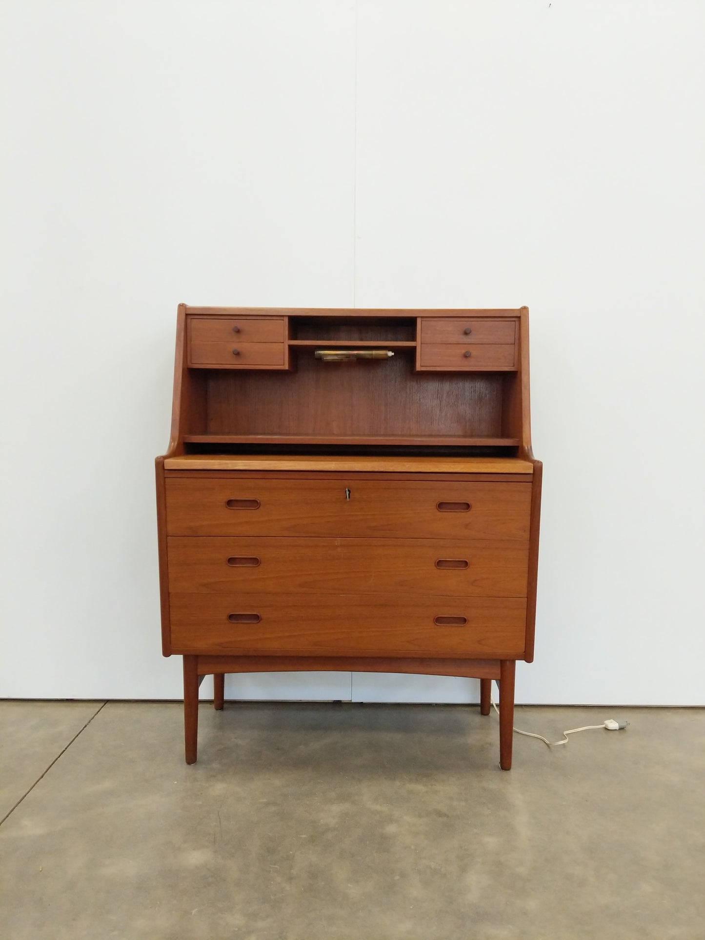 Vintage Danish Modern Teak Secretary Desk by Vinde