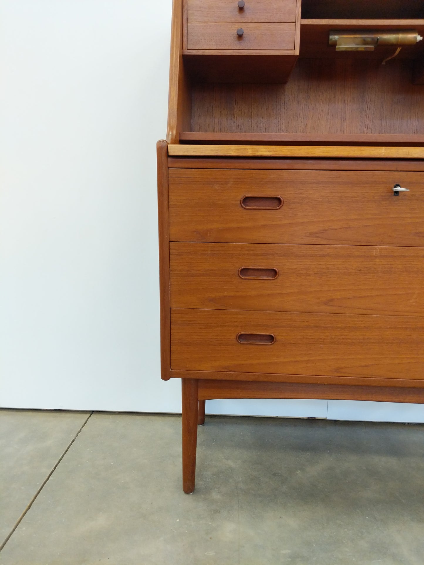 Vintage Danish Modern Teak Secretary Desk by Vinde